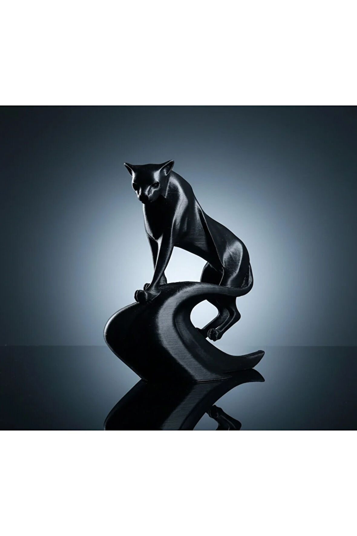 Zarif Leopar Figürü - 3D Baskı Sanatı | Minimalist Ev Dekorasyonu | 12 cm Boy |