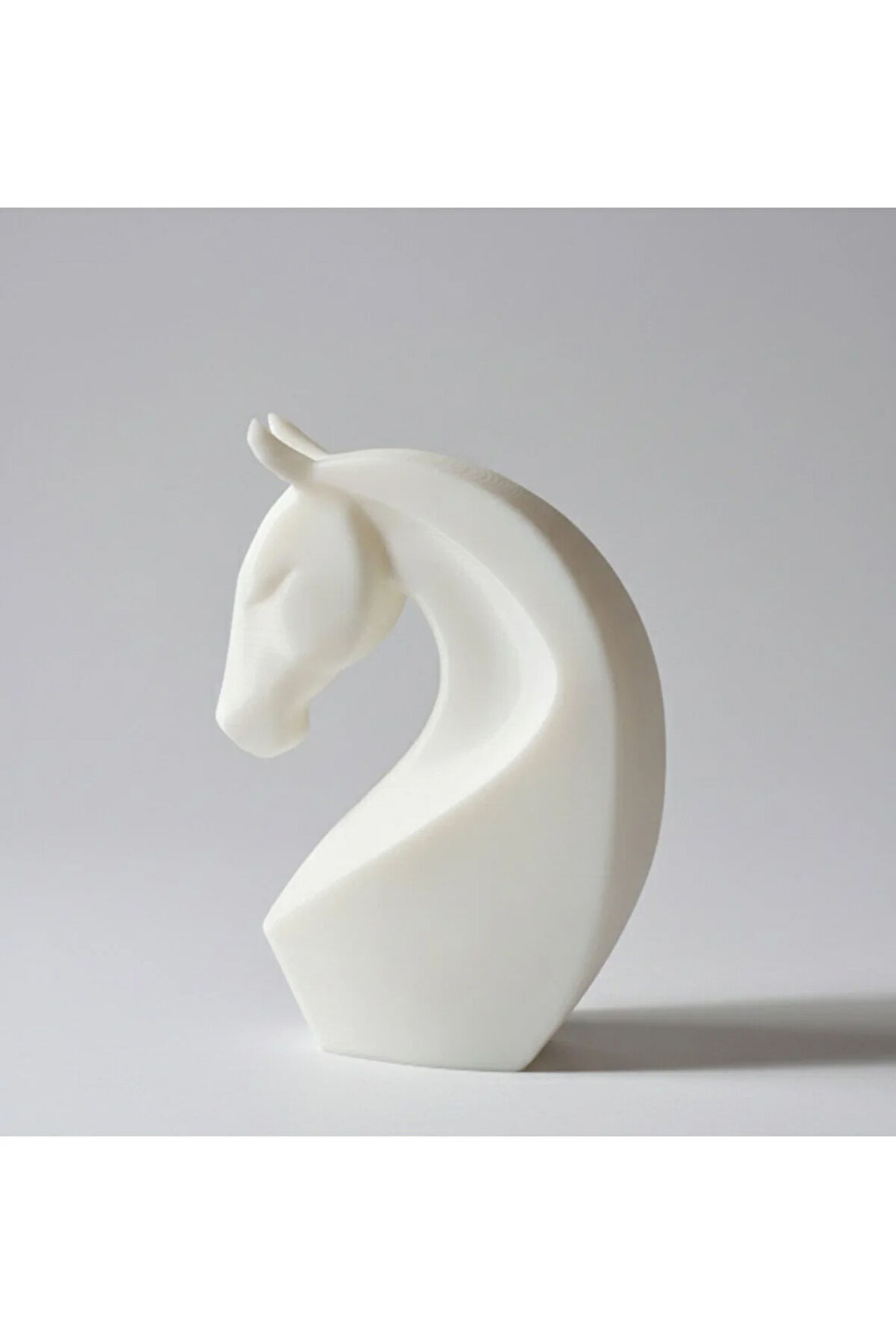 Minimalist At Başı 3D Baskı Dekoratif Heykel - 10 cm