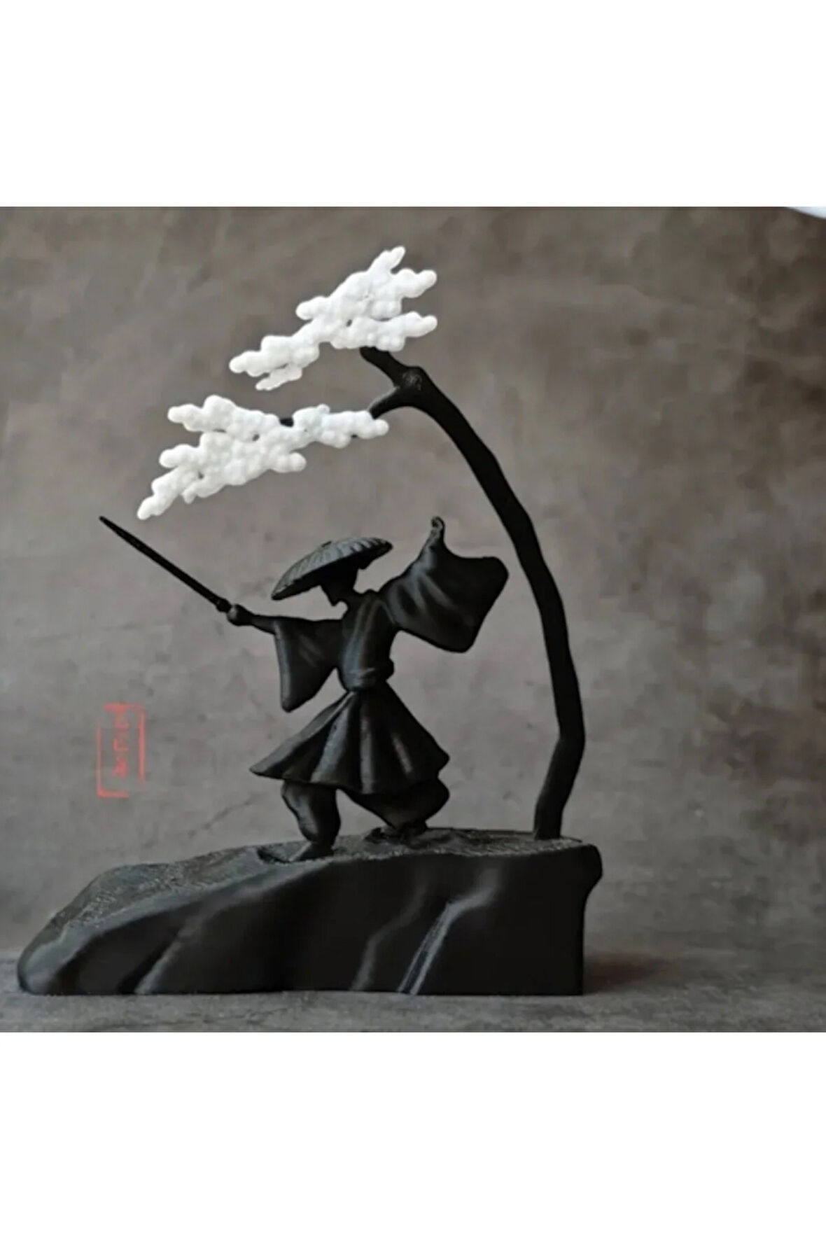Samuray Ruhu - Zen Ağacı 3D Baskı | PLA Malzeme | Japon Kültürü Masaüstü Heykeli