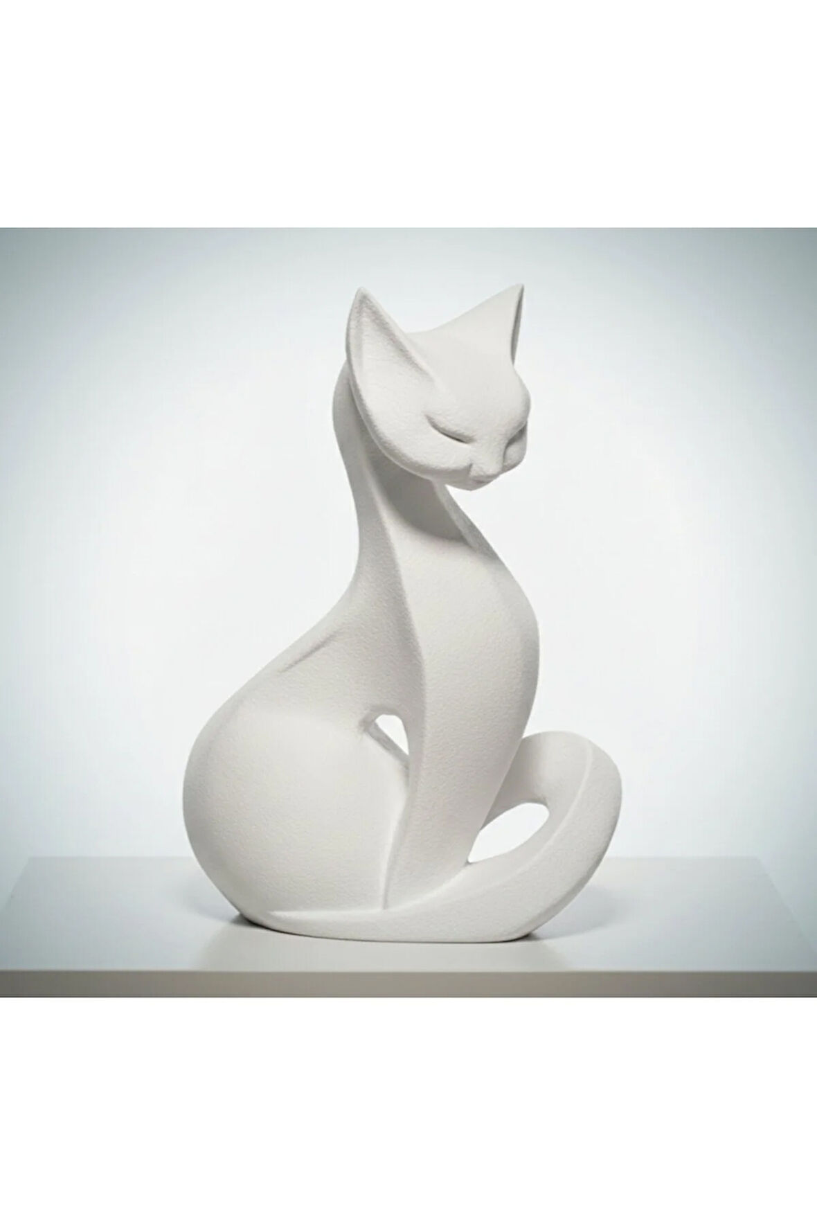 Zarif Kedi - Minimalist Heykel - 11 cm - 3D Baskı