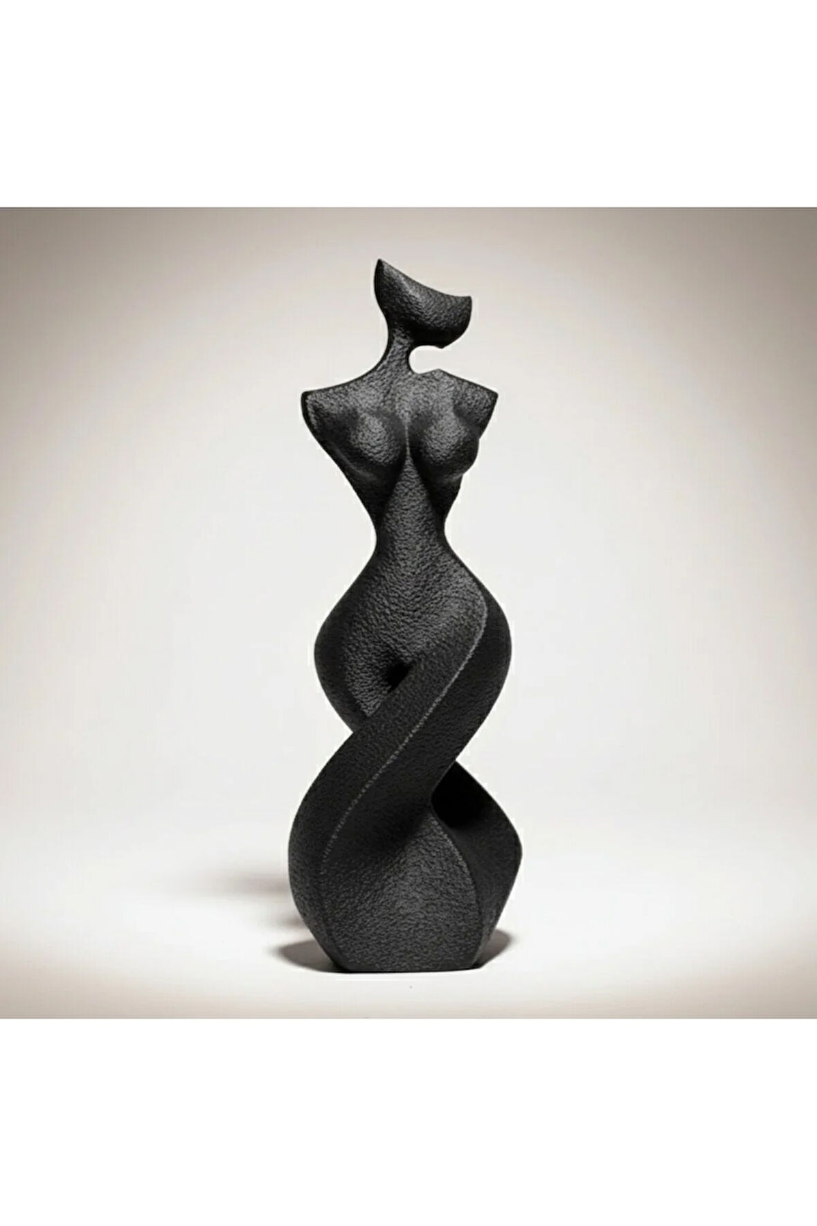 Twist Kadın Figürü Heykeli | Modern Minimalist 3D Baskı Sanat Objesi (12 cm)