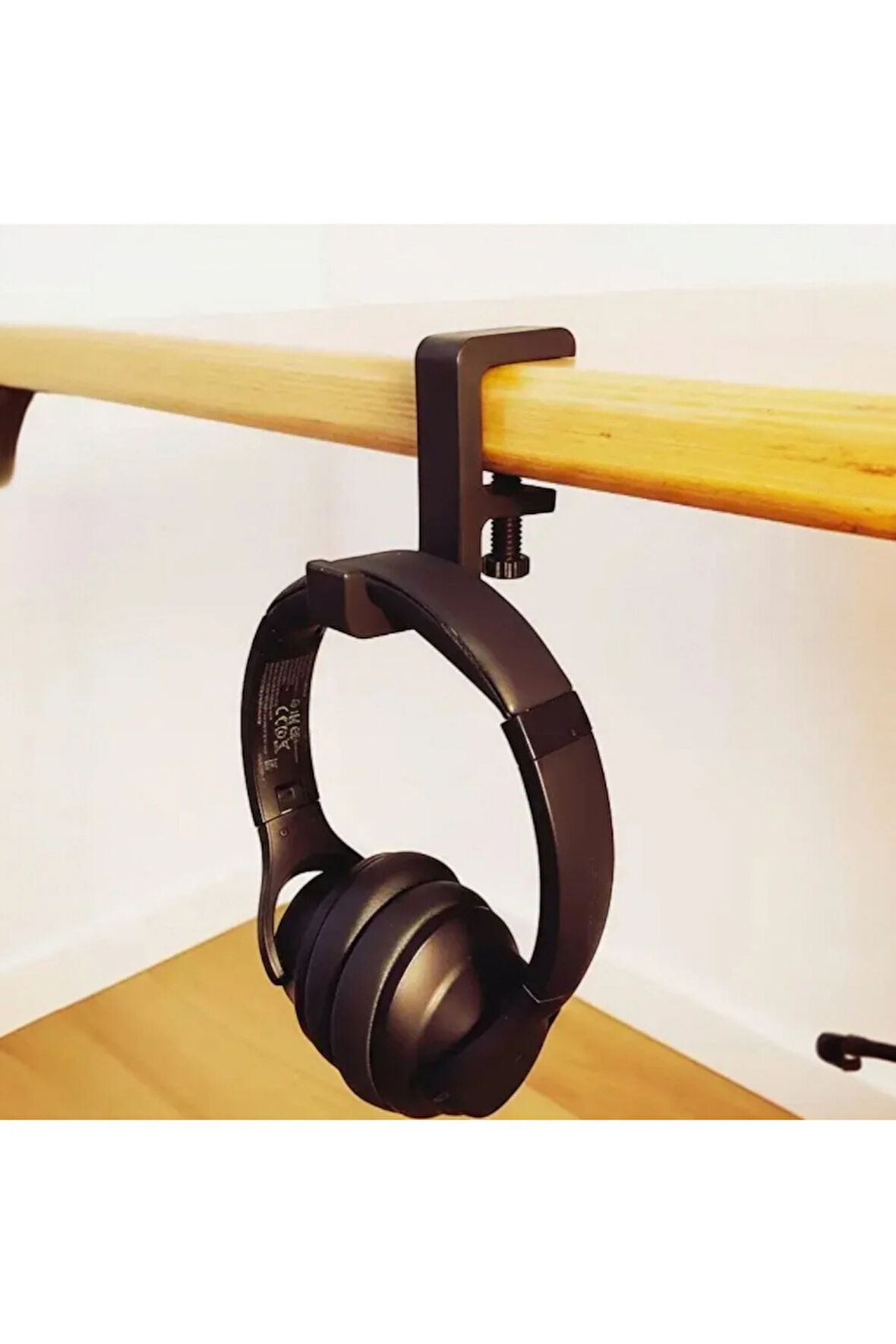 Masa Altı Kulaklık Askısı - Vidalı Kelepçeli Tip (3D Baskı)