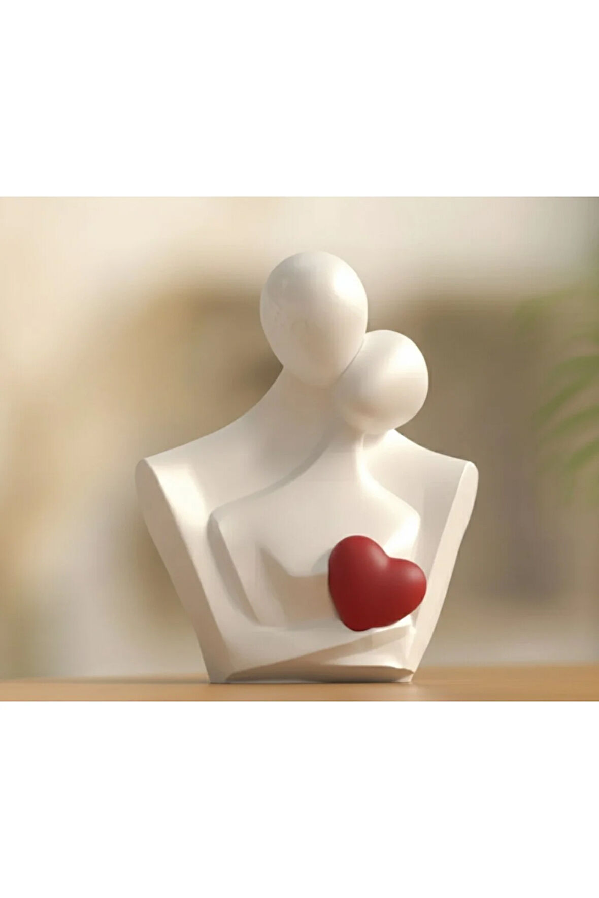 Sonsuz Kucaklaşma - Modern Tasarım 3D Baskı Sevgi Heykeli (20 cm)