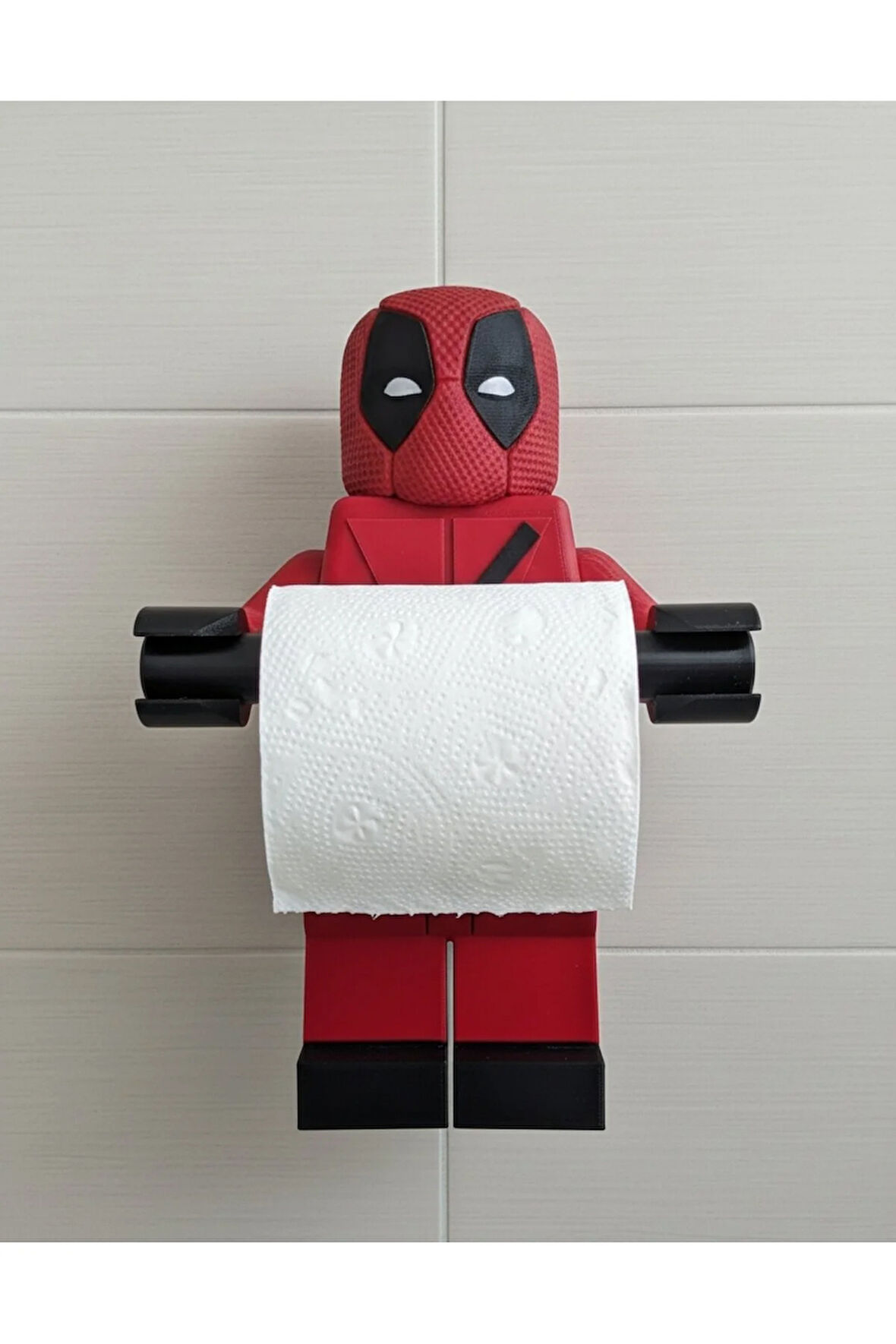 3D Baskı "Merc with a Mouth" Deadpool Tuvalet Kağıdı Tutucusu