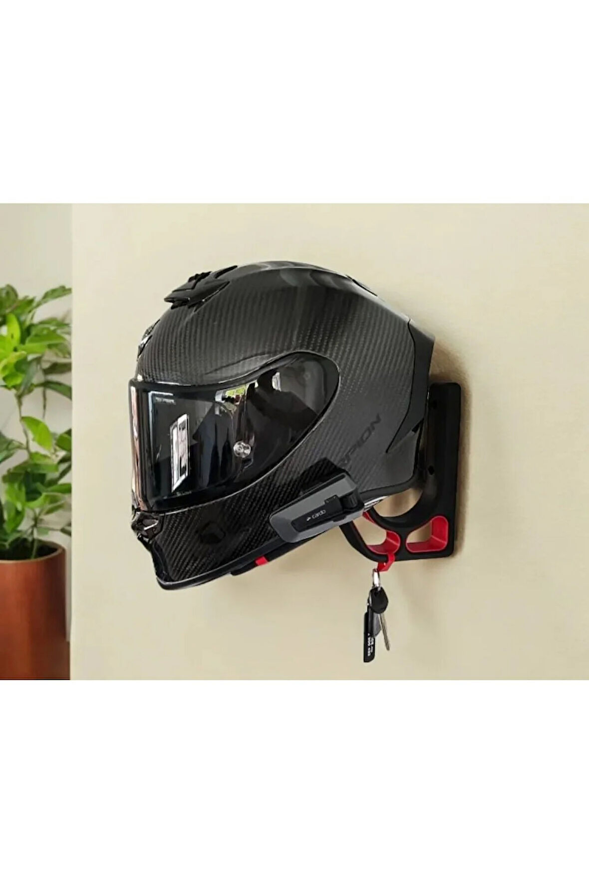 Tornado Kask Askısı | Duvar Tipi 3D Baskı Motor Kask & Anahtar Tutucu | Şık ve Ergonomik