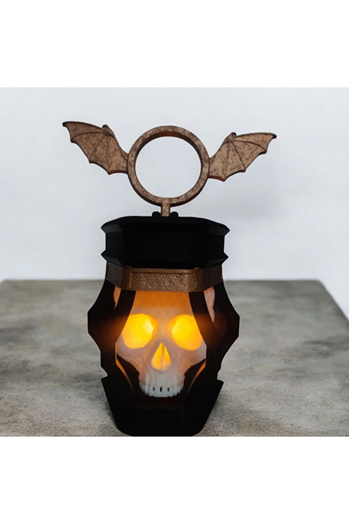 Kafatası Dekor 3D Lamba – PLA Malzeme – 25 cm