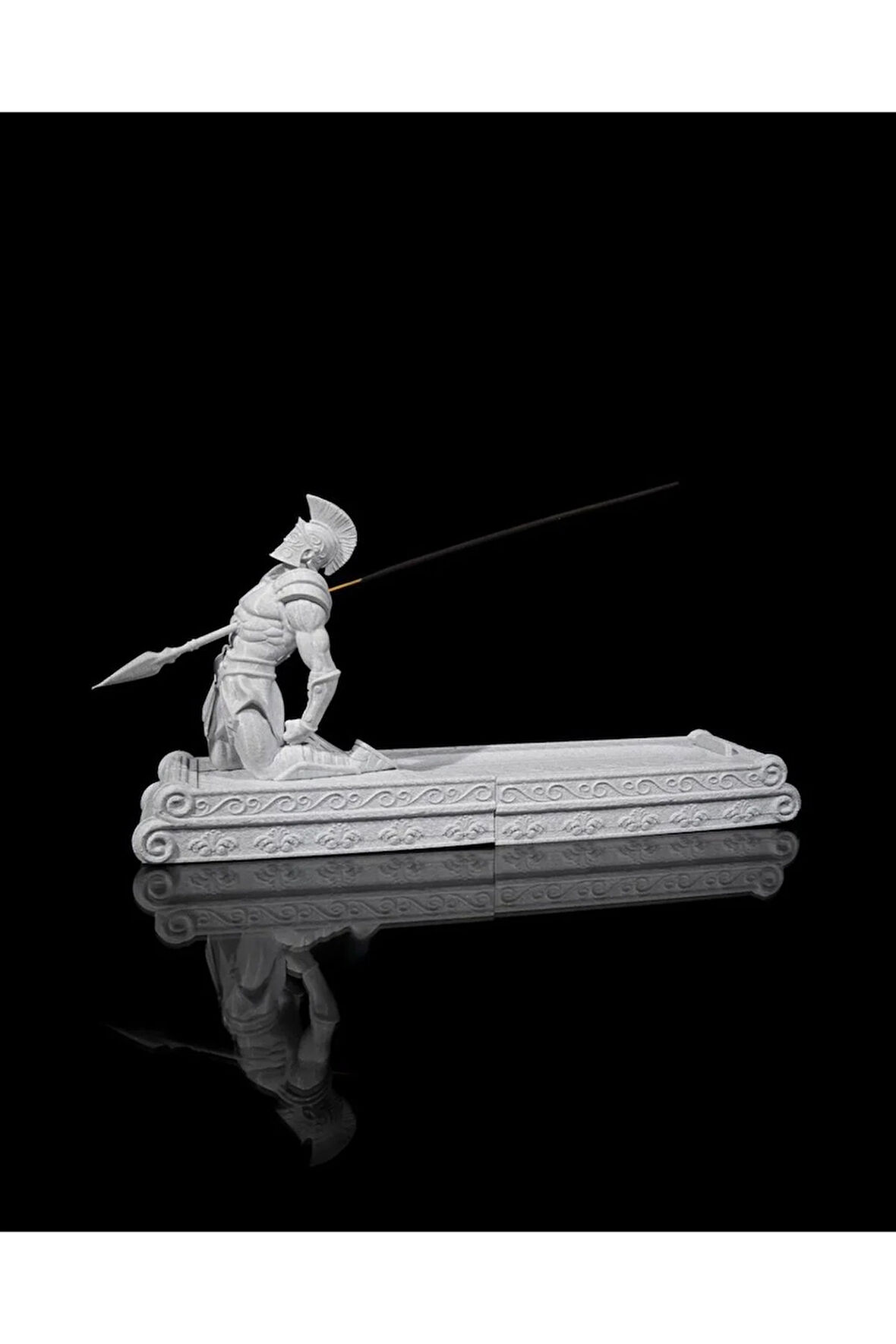 Antik Yunan Savaşçı Figürlü Tütsülük - PLA Malzeme 3D Yazıcı ile Üretilmiş 30 cm Enli