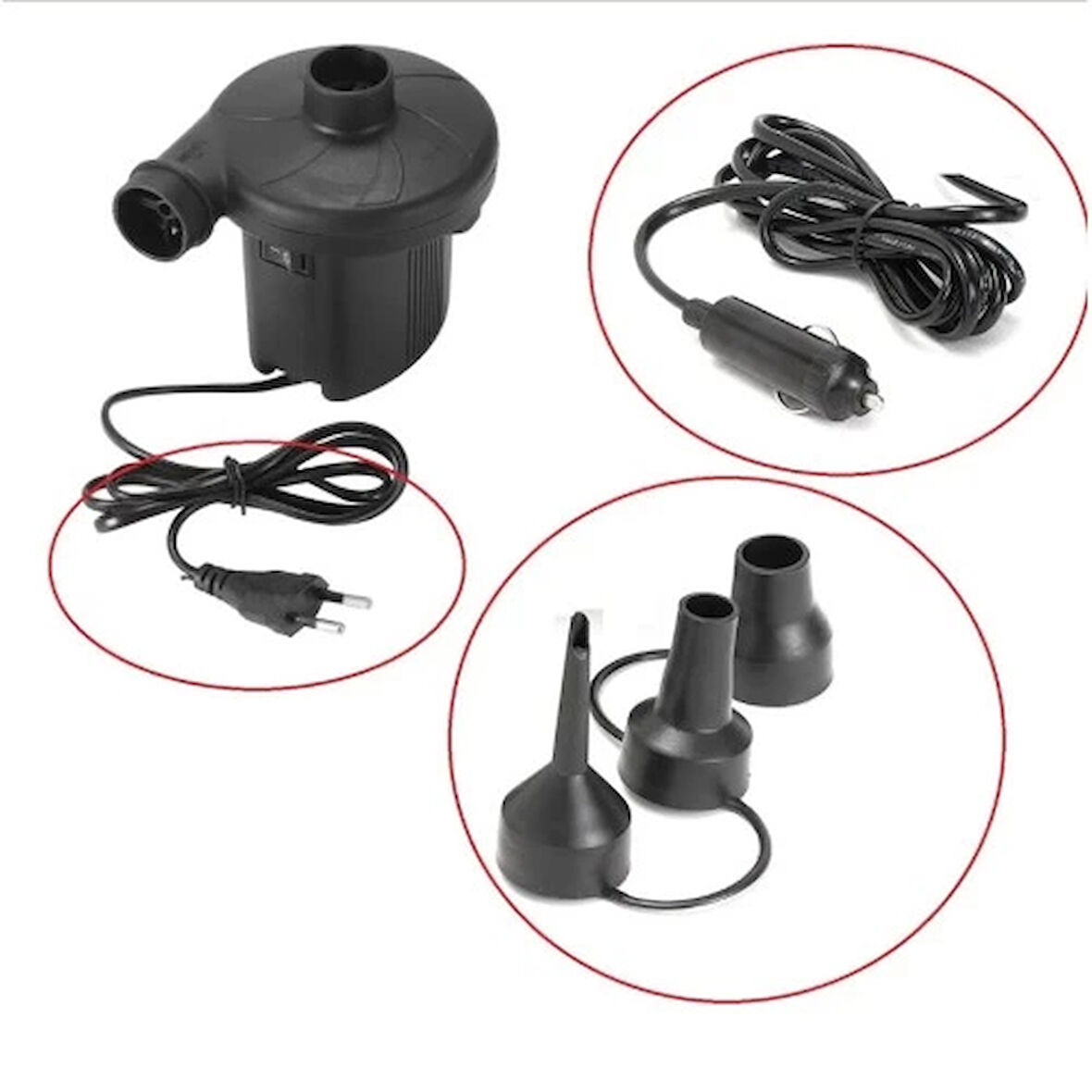 Yatak Şişirme Havuz Şişirme Boşaltma Hava Pompası