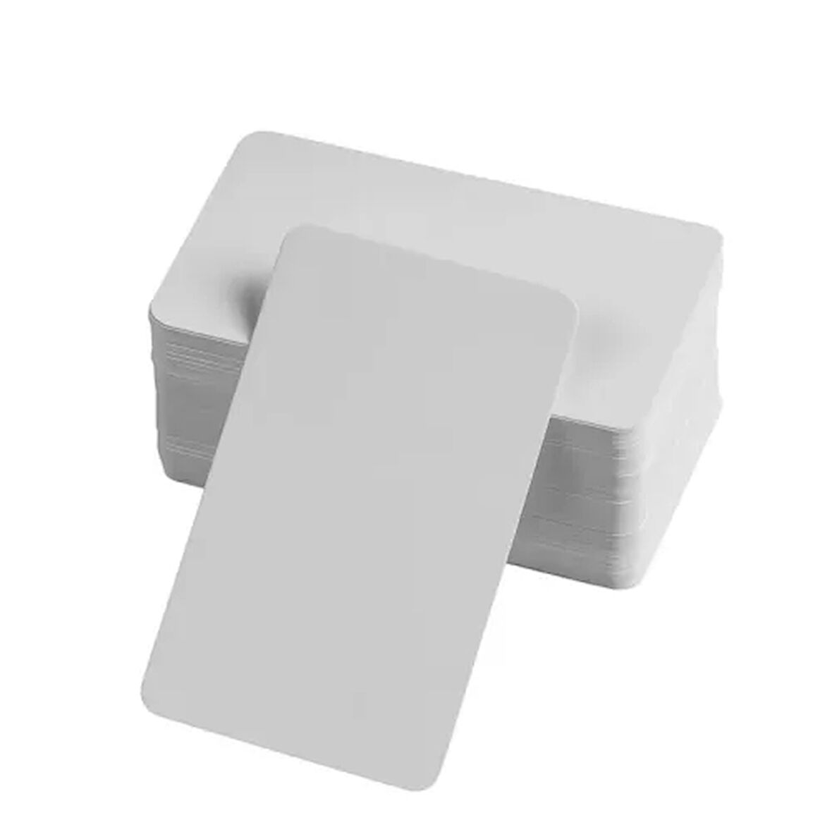 Boş Kelime Kartları 5x8 cm - 50 Adet Oval Kenarlı | Tabu &amp; Not Kartları - Beyaz