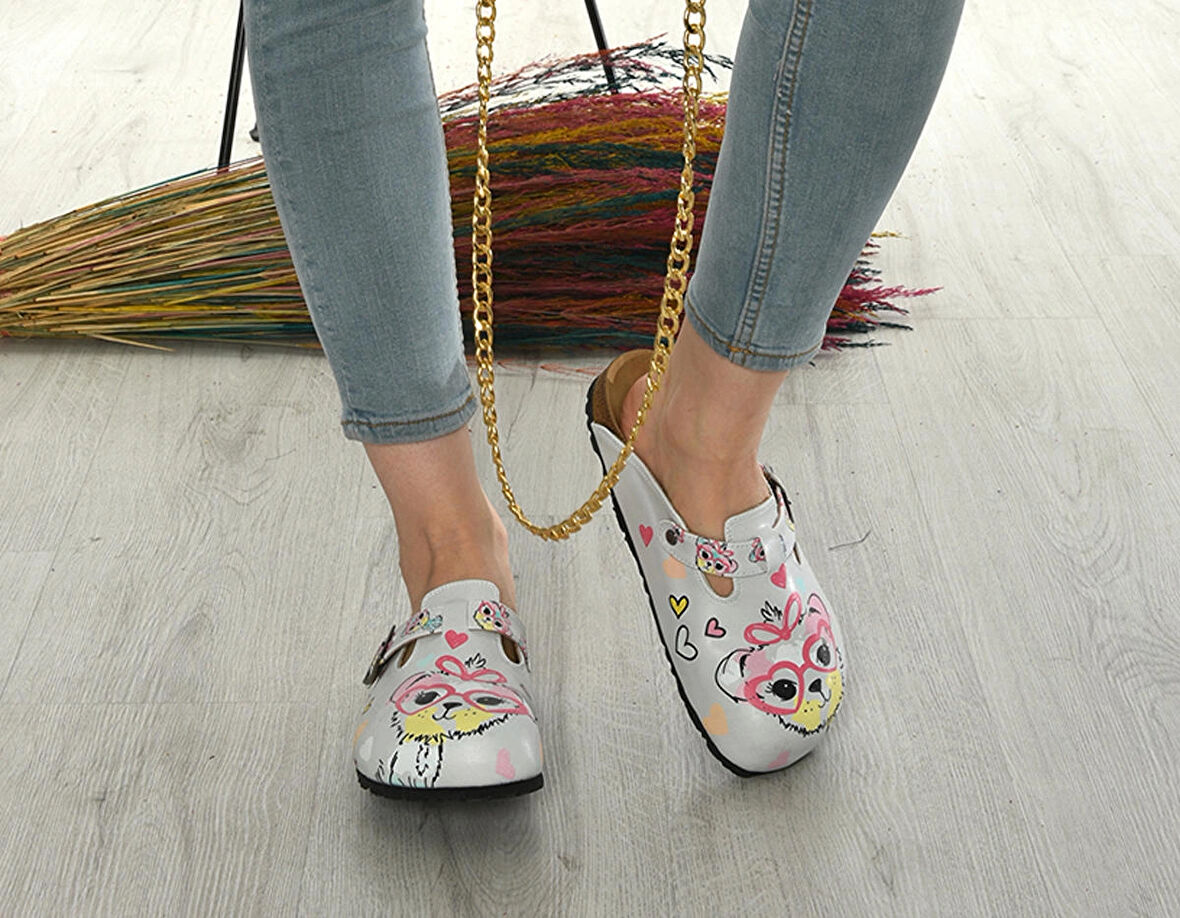 6311 Gözlüklü Köpek Sabo Terlik