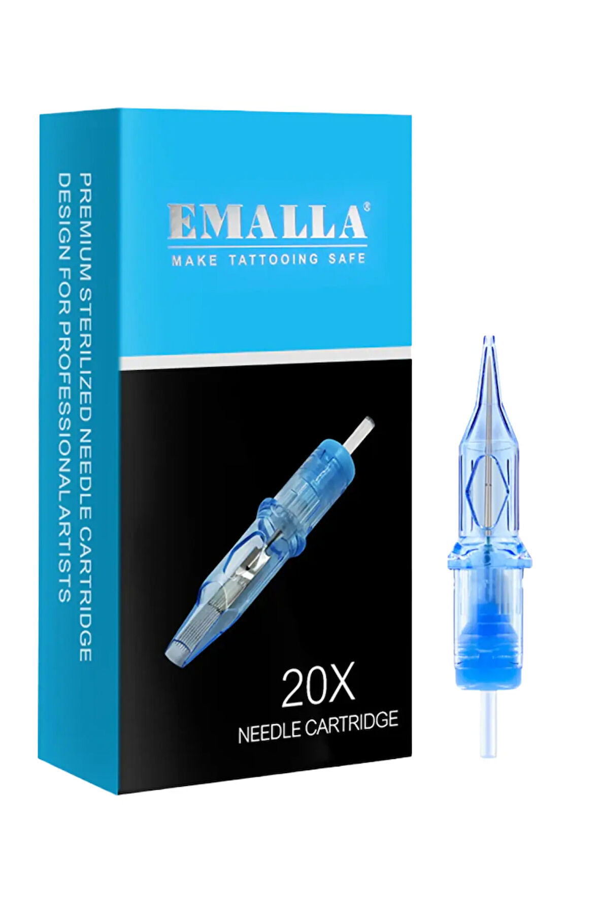 Emella 1009RSM 0,30 mm Kartuş Dövme İğnesi | Kutuda 20 Adet | Long Taper