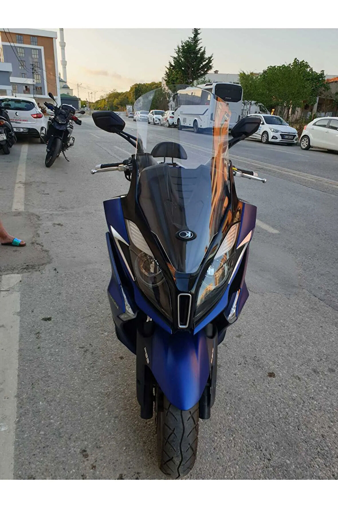 Kymco Downtown 250i Siperlik Ön Cam 2016 2024 Model 78cm Şeffaf Renkli 4mm UZUN CAM