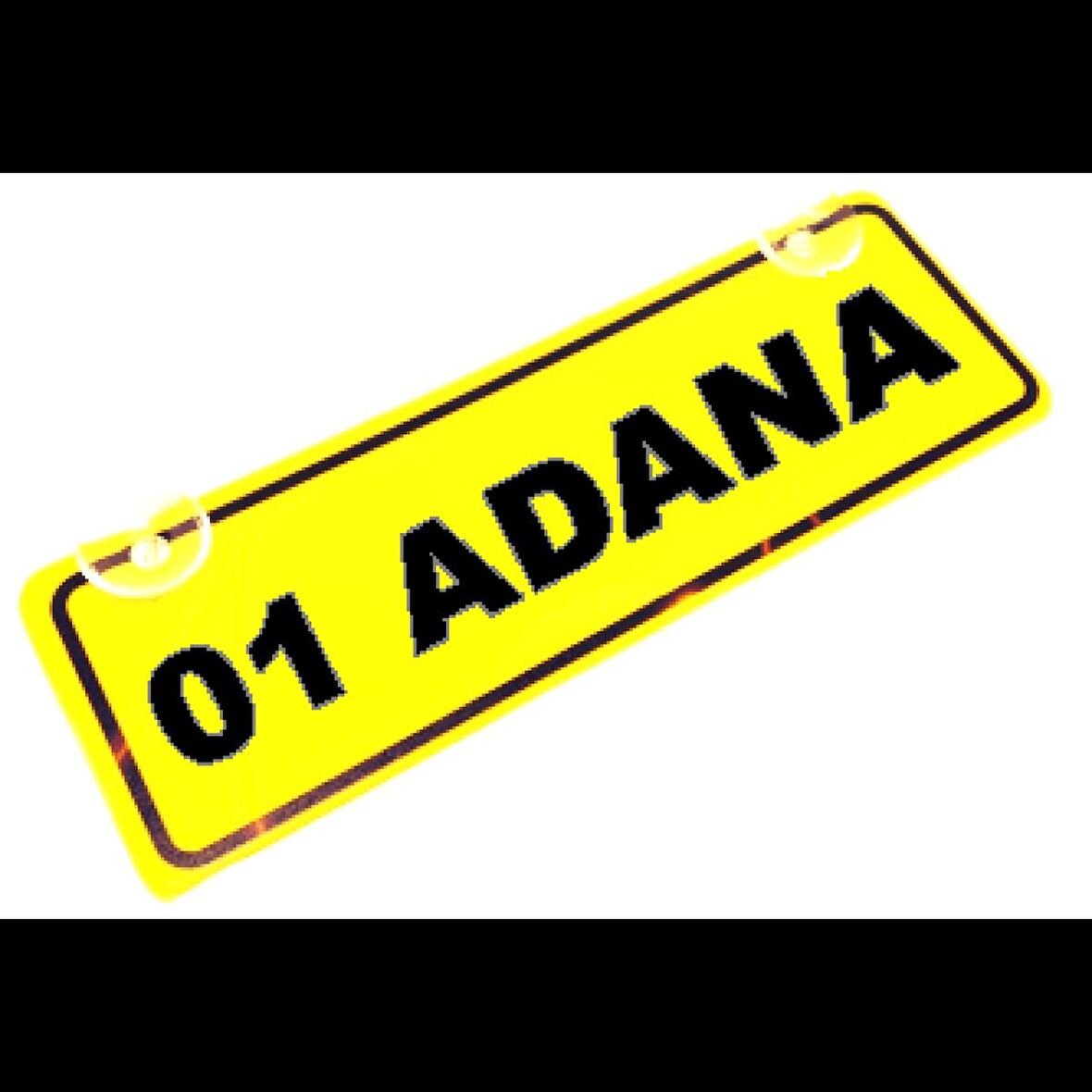 01  ADANA Yazılı Sarı Dekor Plaka Sök Tak Pratik yeni nes