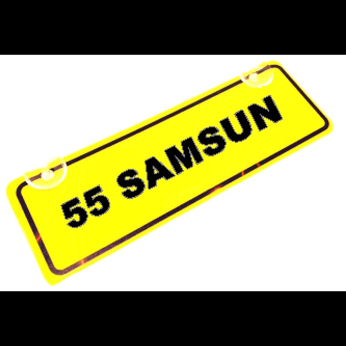 55  SAMSUN Yazılı Sarı Dekor Plaka Sök Tak Pratik yeni nesil