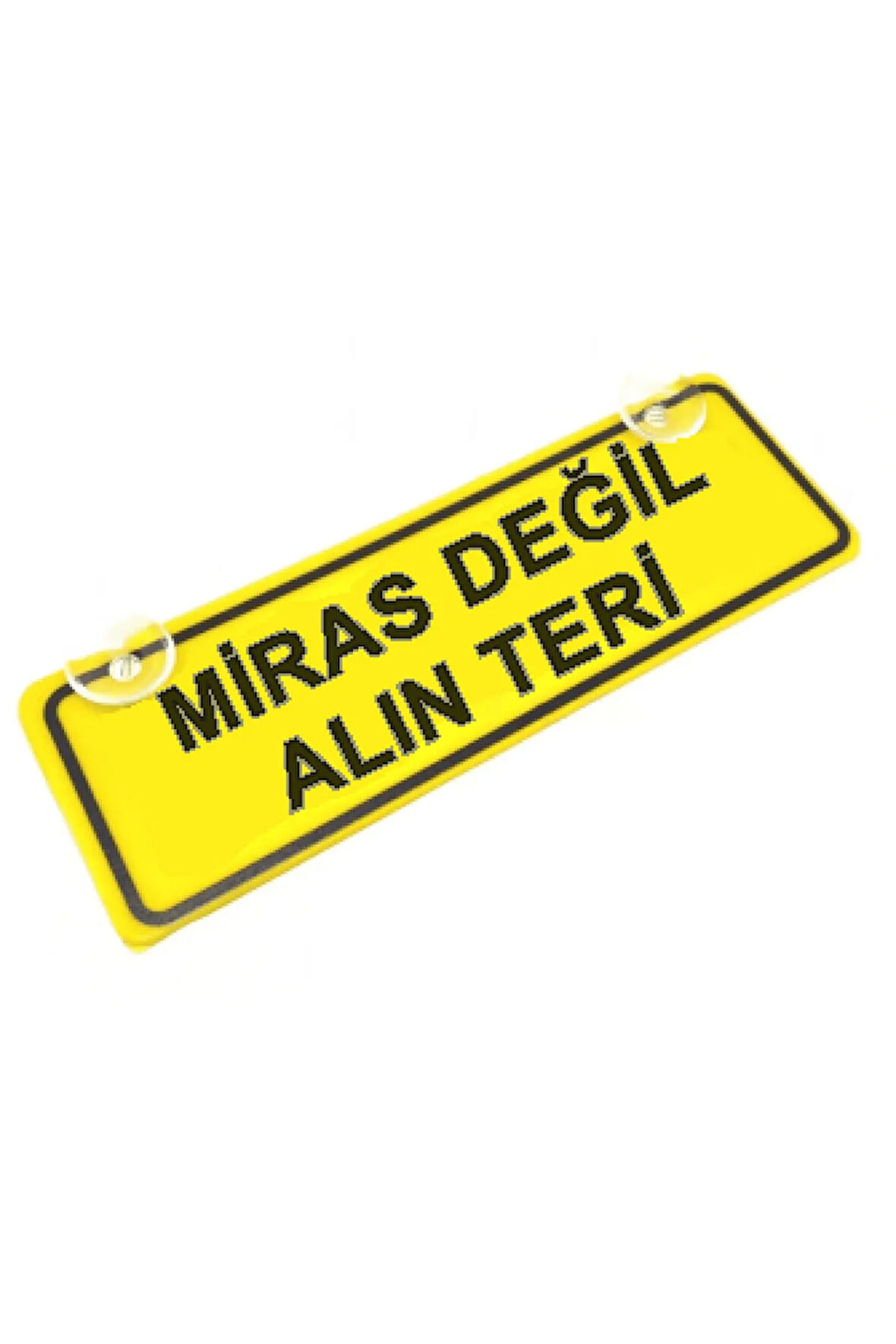 Miras Değil Alın Teri Sök-tak Pratik Yeni Nesil Sarı Dekor Plaka