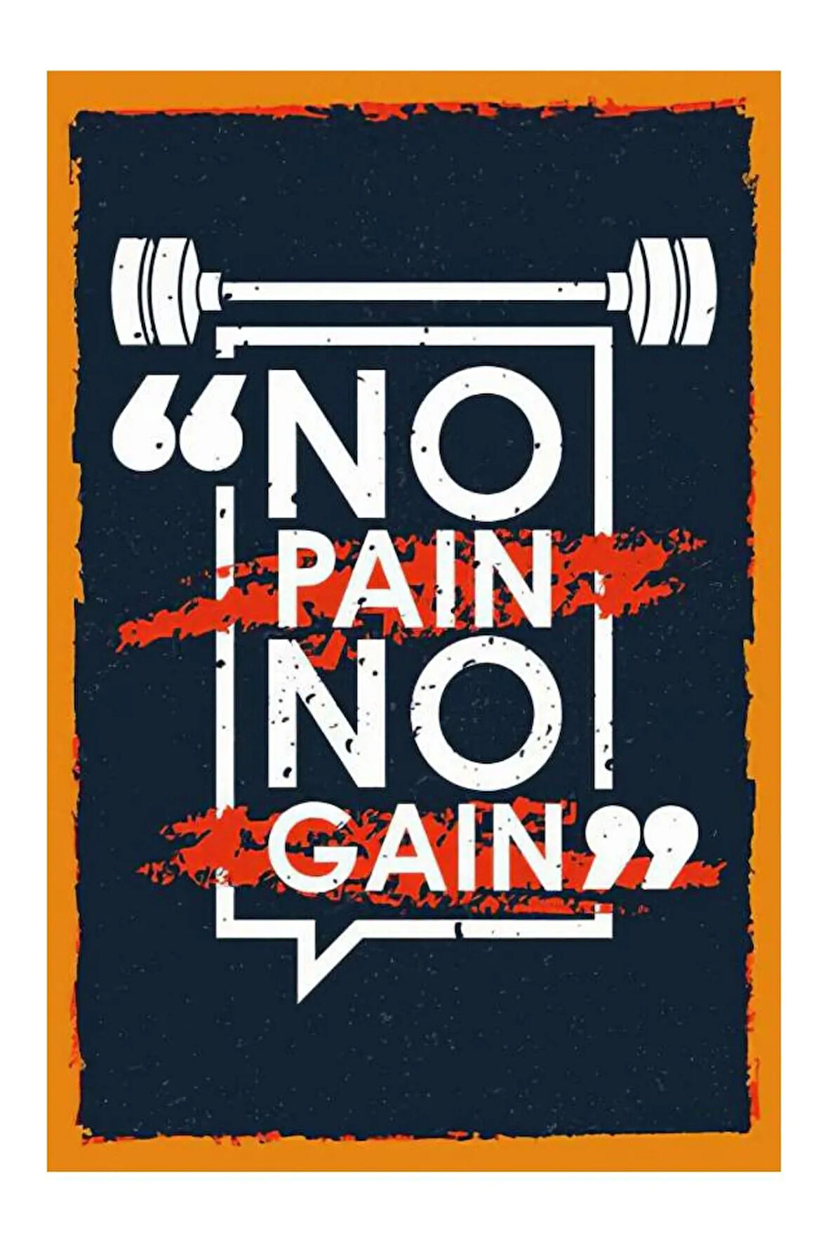 No Pain No Gain Mdf Poster, Modern Duvar Dekoru, Sanatsal Poster, Ev Ofis, Cafe Duvar Süs