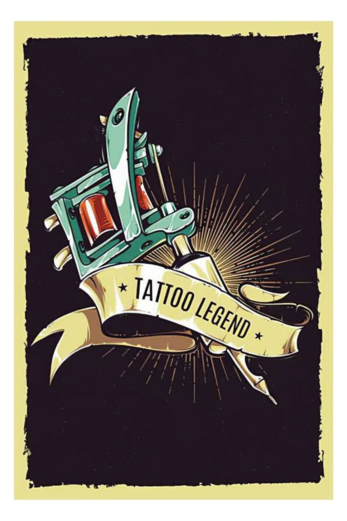 Tattoo Legend Ahşap Mdf Poster, Modern Duvar Dekoru, Sanatsal Poster, Ev Ofis, Cafe Duvar Süs