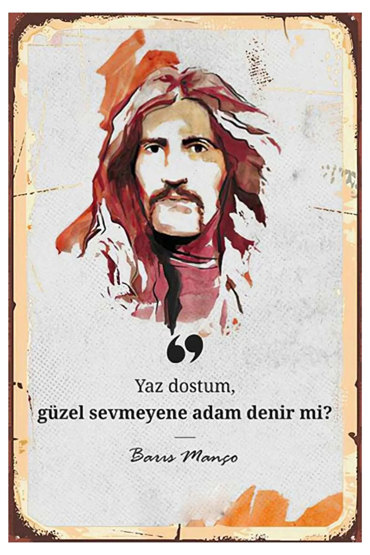 Barış Manço Ahşap Mdf Poster, Modern Duvar Dekoru, Sanatsal Poster, Ev Ofis, Cafe Duvar Süs