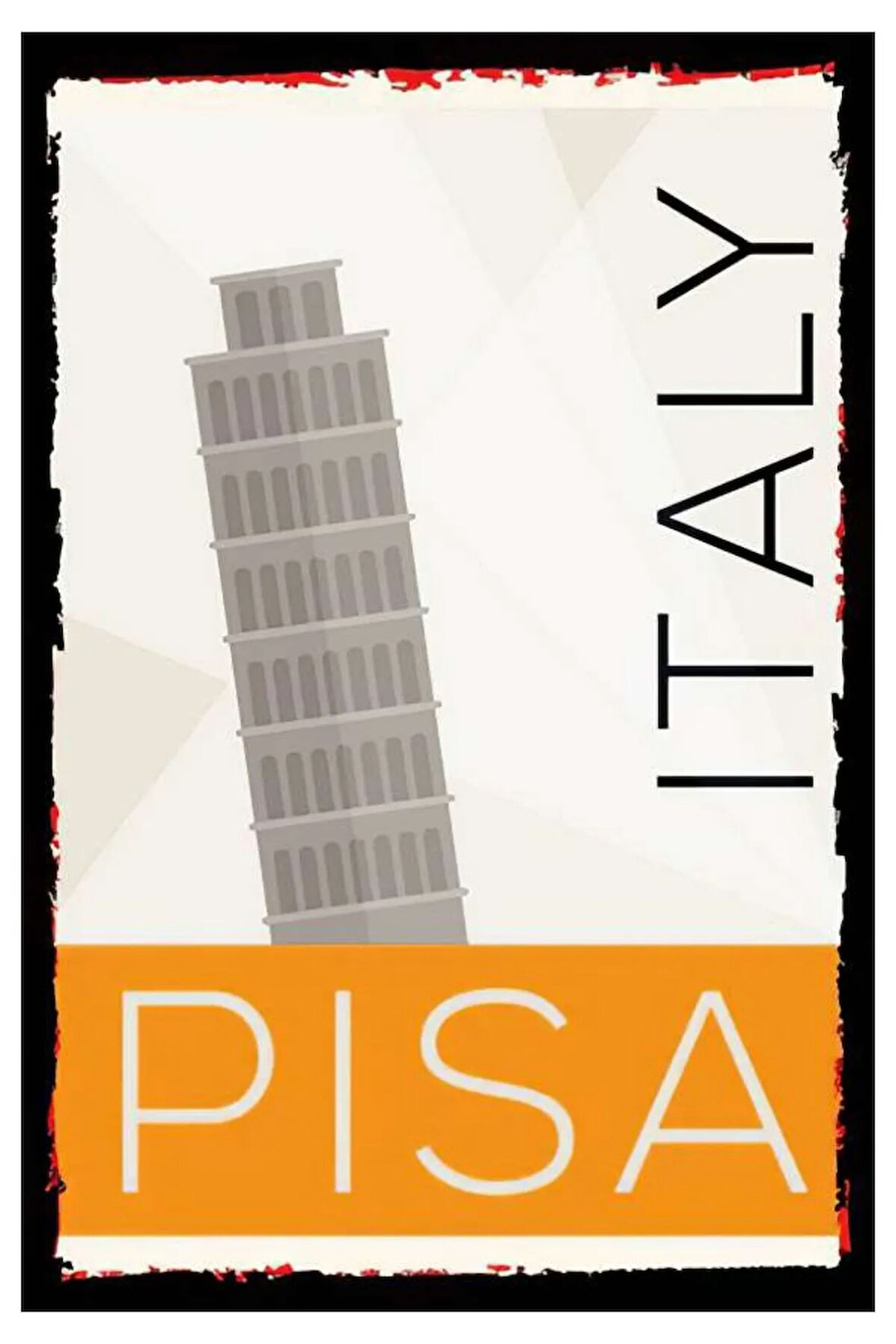 İtalya Pisa Kulesi Mdf Poster, Modern Duvar Dekoru, Sanatsal Poster, Ev Ofis, Cafe Duvar Süs