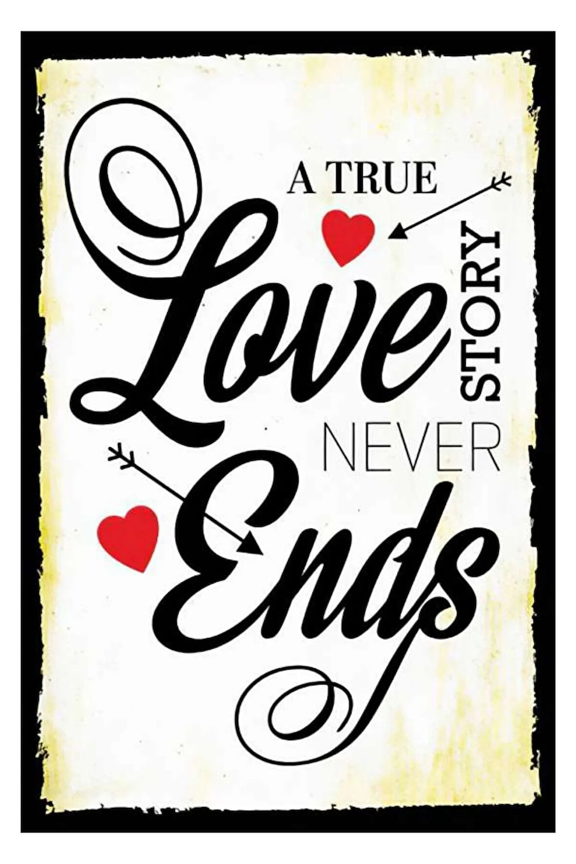 Love Never Ends Mdf Poster, Modern Duvar Dekoru, Sanatsal Poster, Ev Ofis, Cafe Duvar Süs