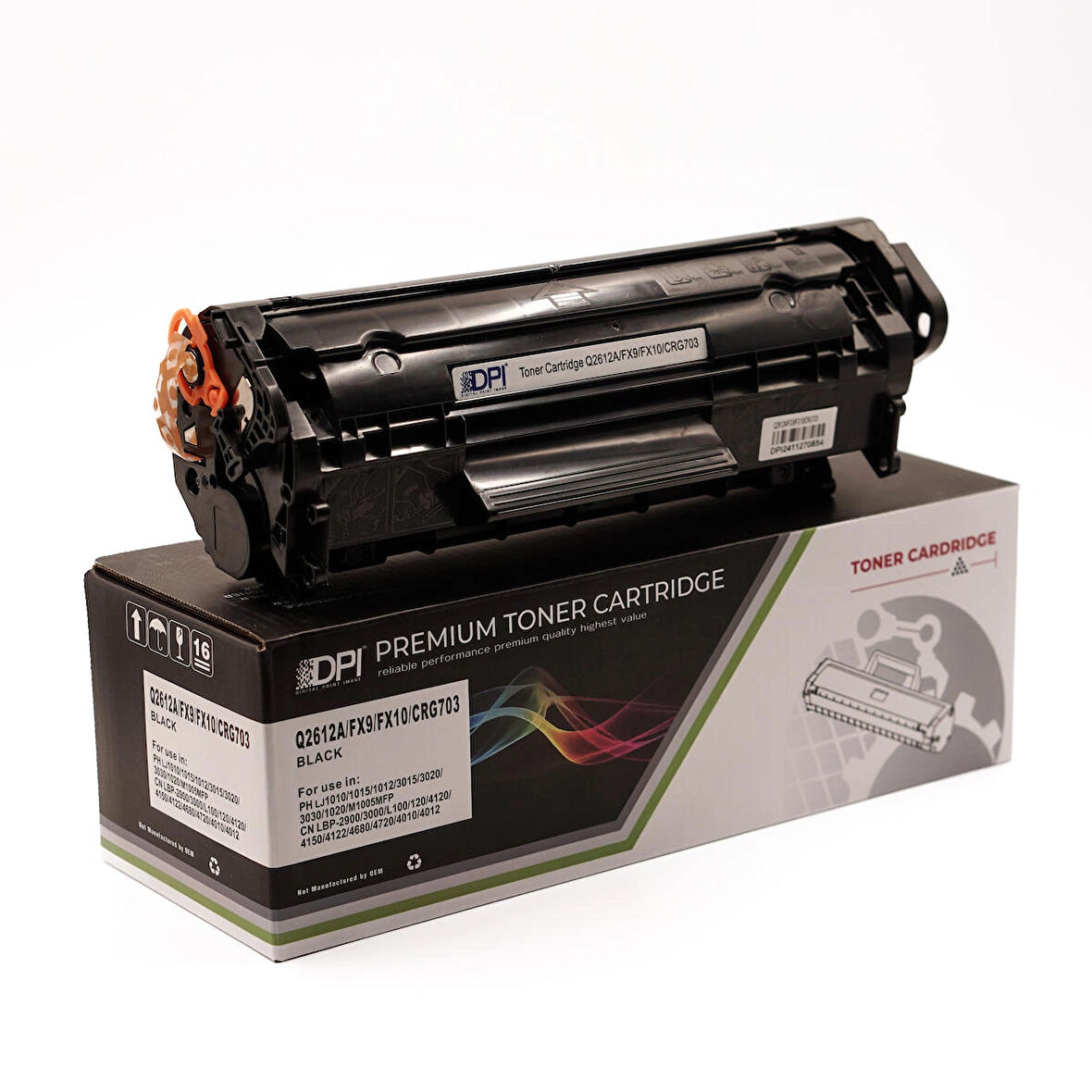 Dpi Toner HP Q2612A FX9 FX10 703 Siyah CHİPLİ Muadil Toner 2.000 Baskı
