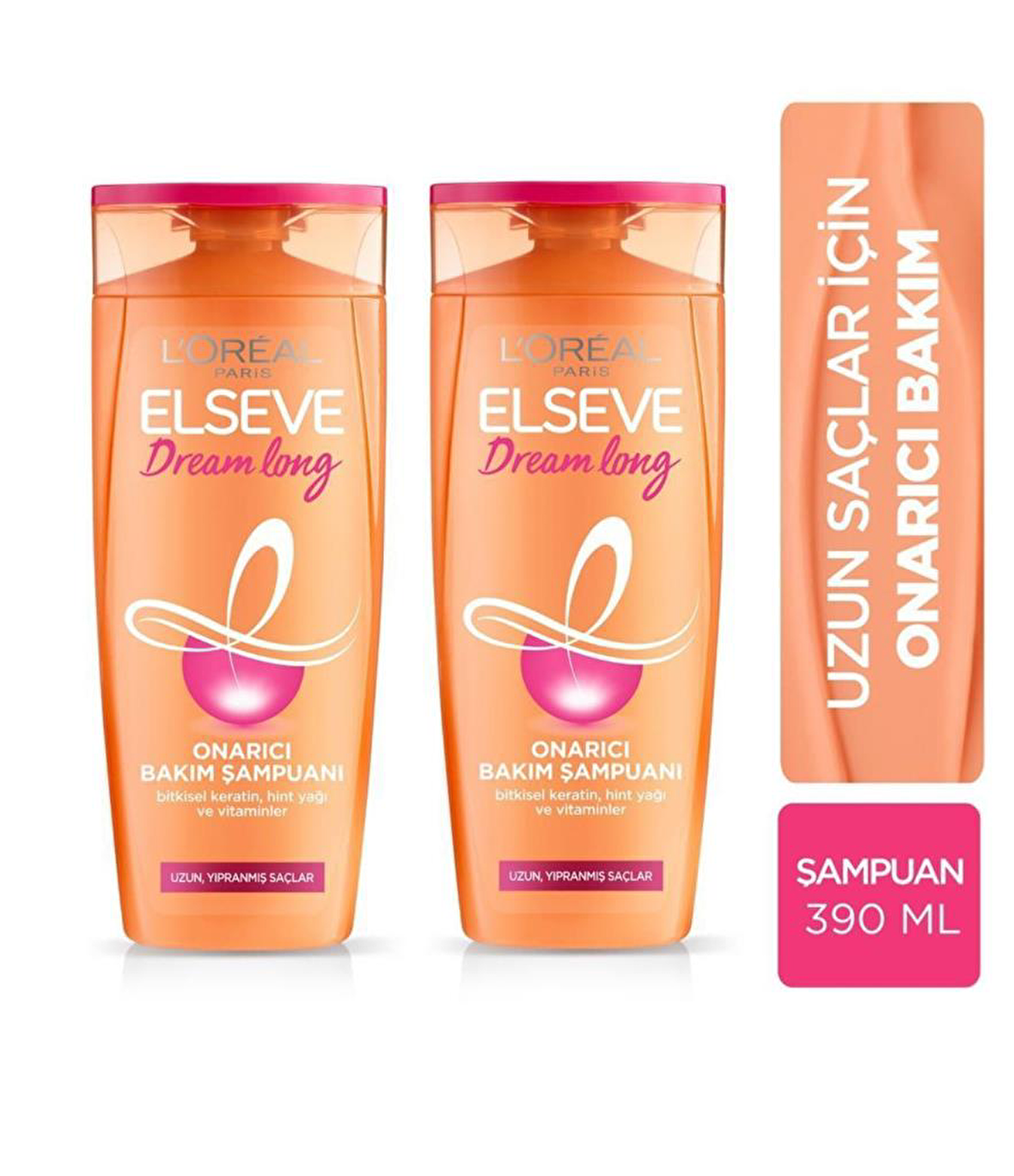 Elseve Dream Long Yıpranmış Saçlar İçin Onarıcı Şampuan 2x390 ml