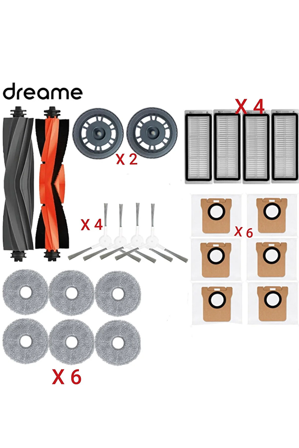 Dreame L20 Ultra RLX41CE-1 robot süpürge uyumlu yedek parçaları