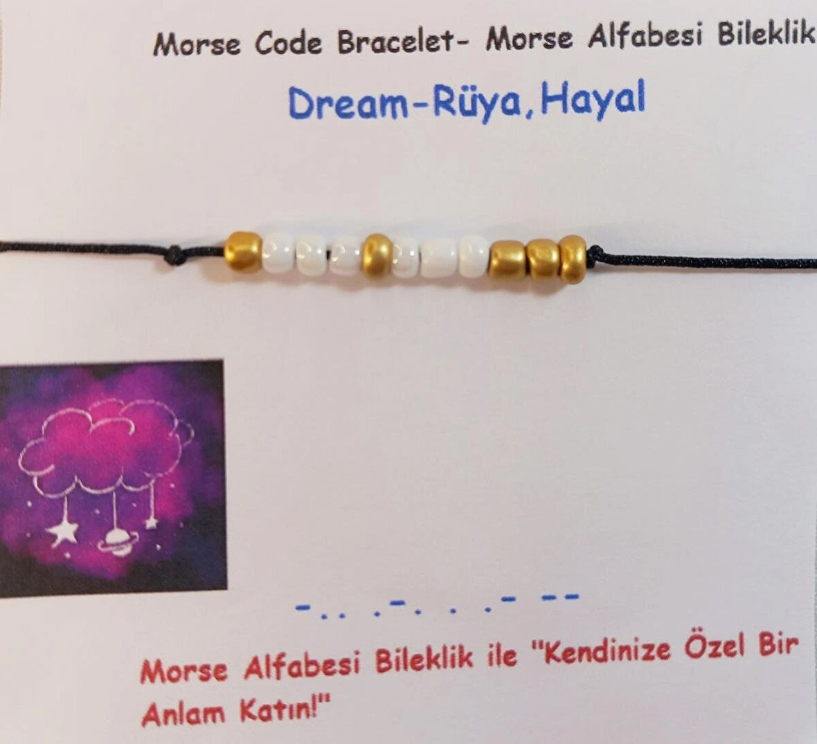 Crystal Atelier Dream Miyuki Mors Bileklik Bff Bileklik Çift Bileklik Sevgili Bileklik Dostluk Bilekliği