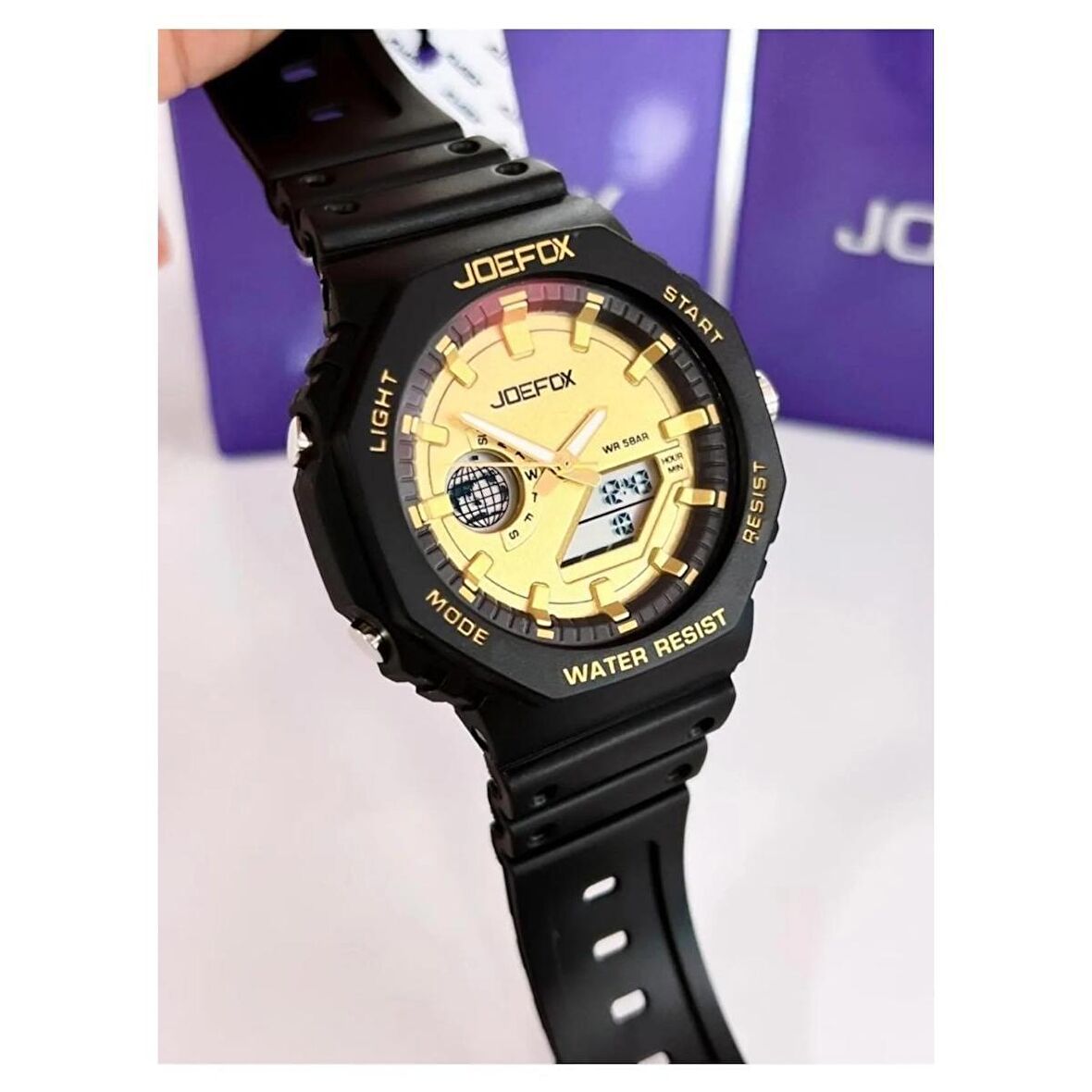 Joefox Digital Analog Silikon Kayışlı Kol saati