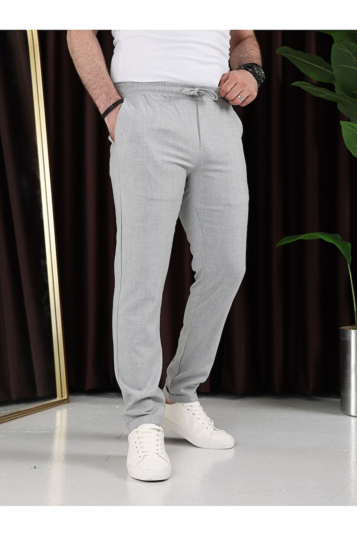 Duble Paça Likralı Jogger Pantolon