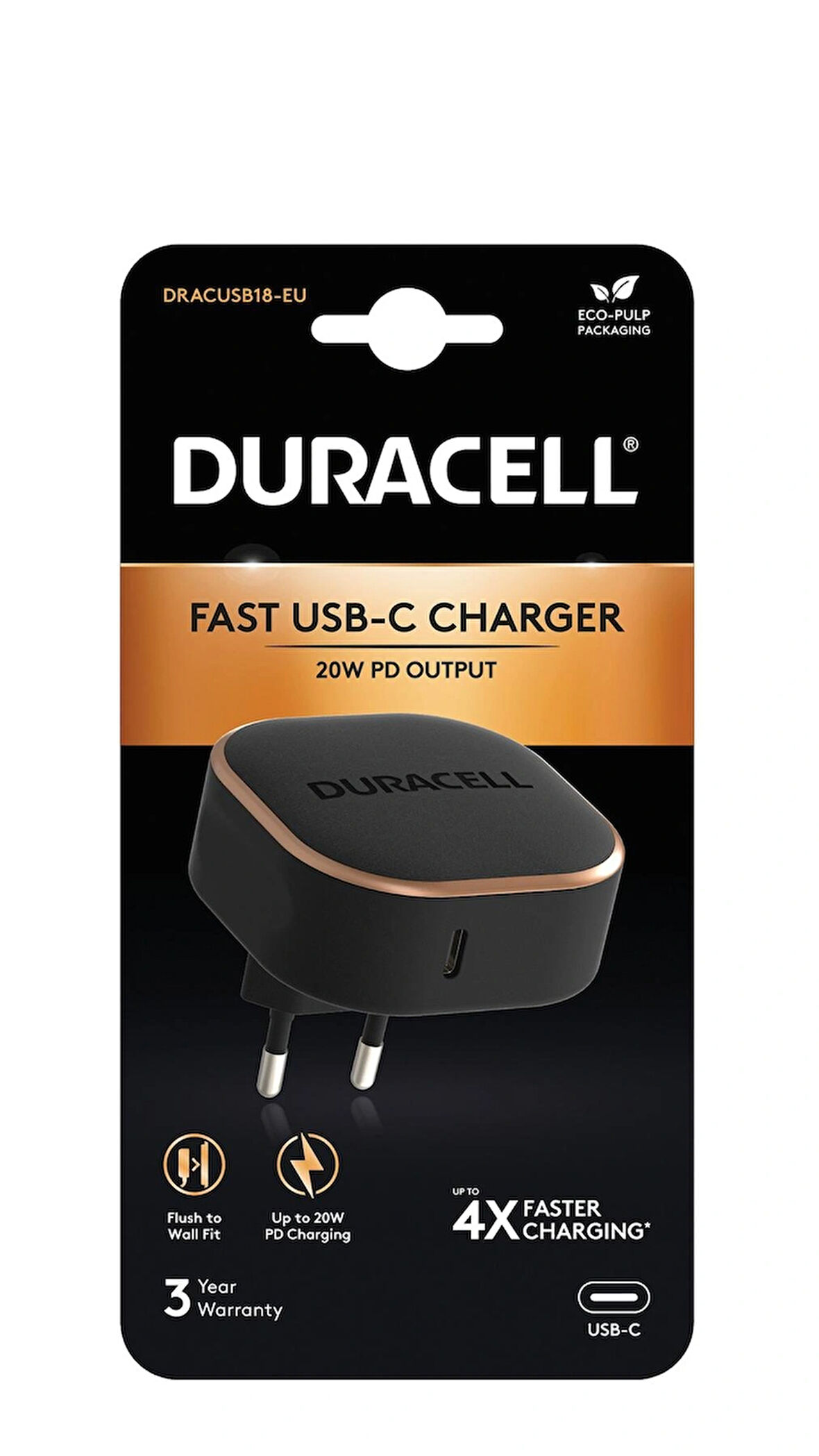 DURACELL WALL CHARGER 20 W BLACK