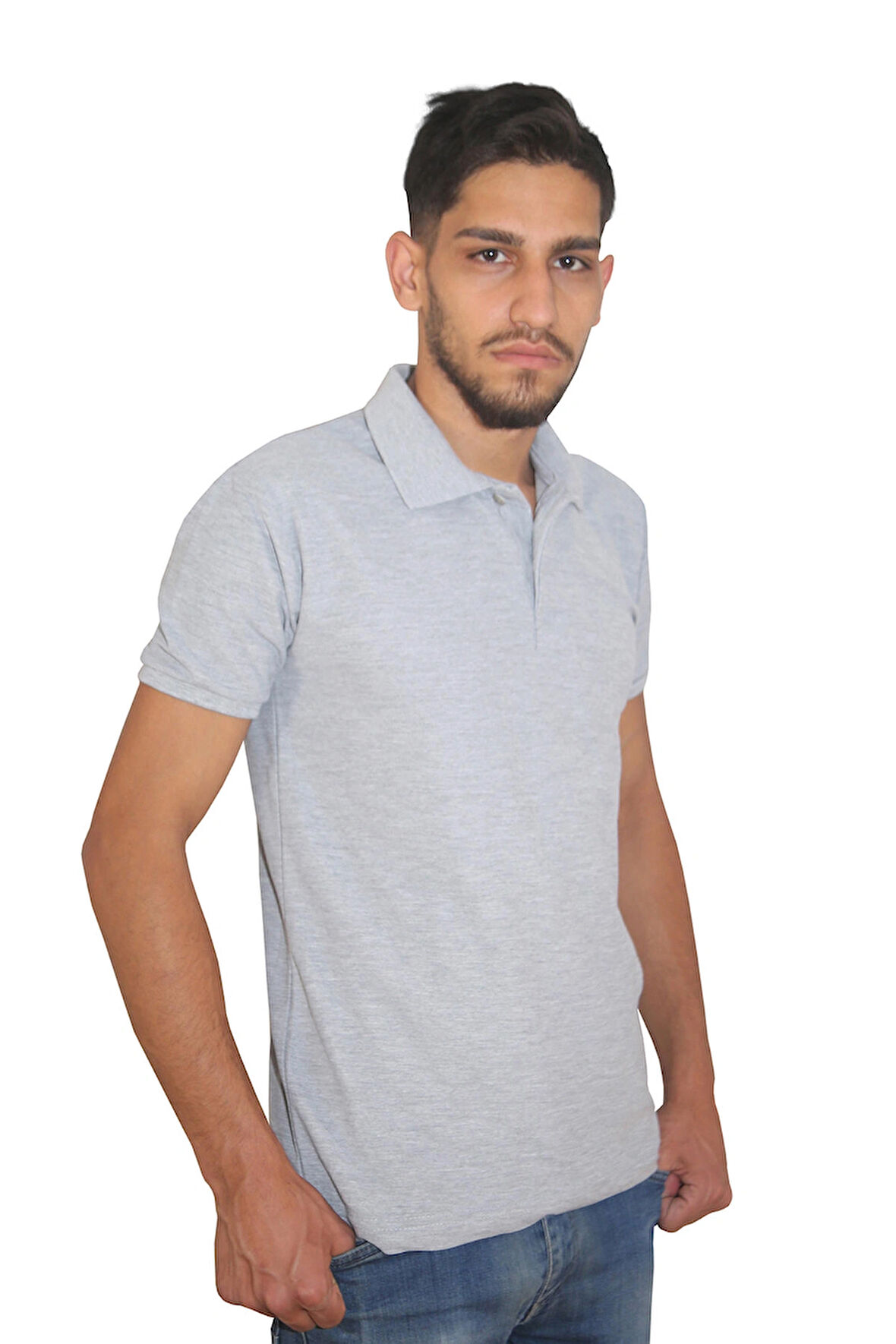 Erkek Polo Yaka Penye %100 Pamuklu  Tişört