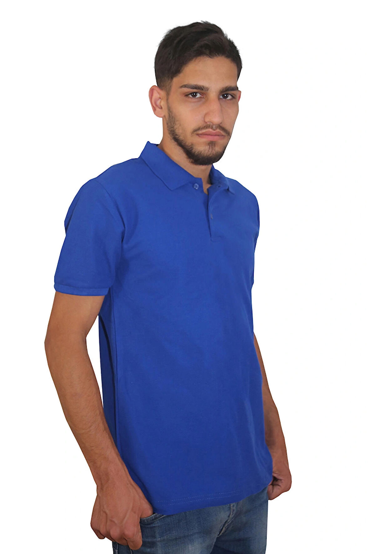 Erkek Polo Yaka Penye %100 Pamuklu  Tişört