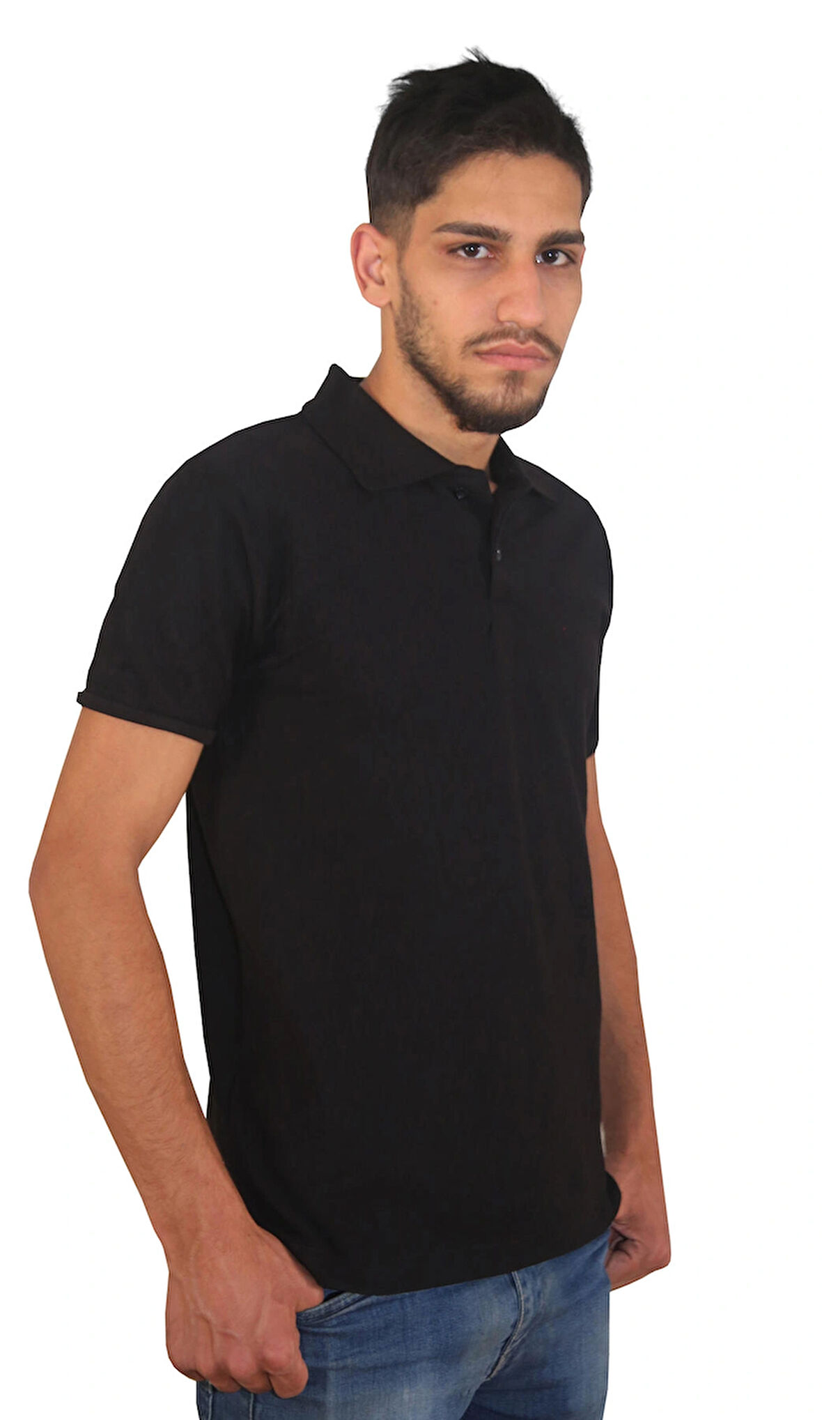 Erkek Polo Yaka Penye %100 Pamuklu  Tişört