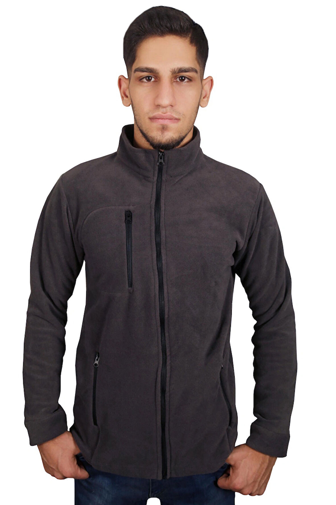 Erkek Pro-Zip Polar Ceket - 3 Fermuarlı Cepli - İş & Outdoor & Günlük