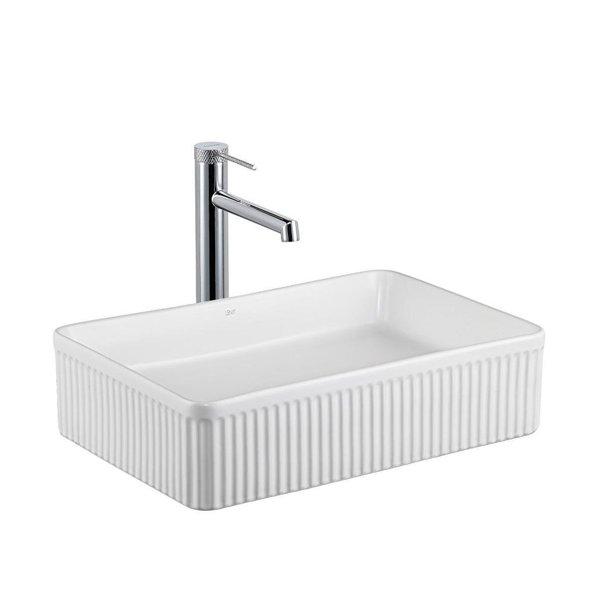 LENA TEZGAHÜSTÜ LAVABO E-W1004MB (MAT BEYAZ)