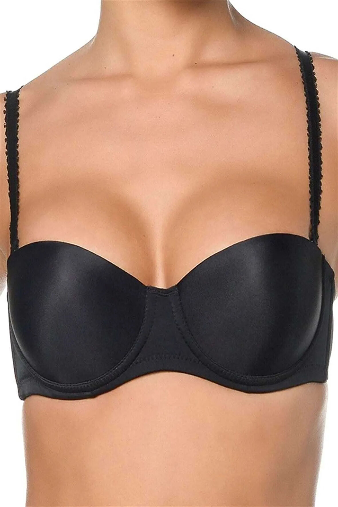 Kadın Beyaz Desteksiz Straplez Sütyen 90b