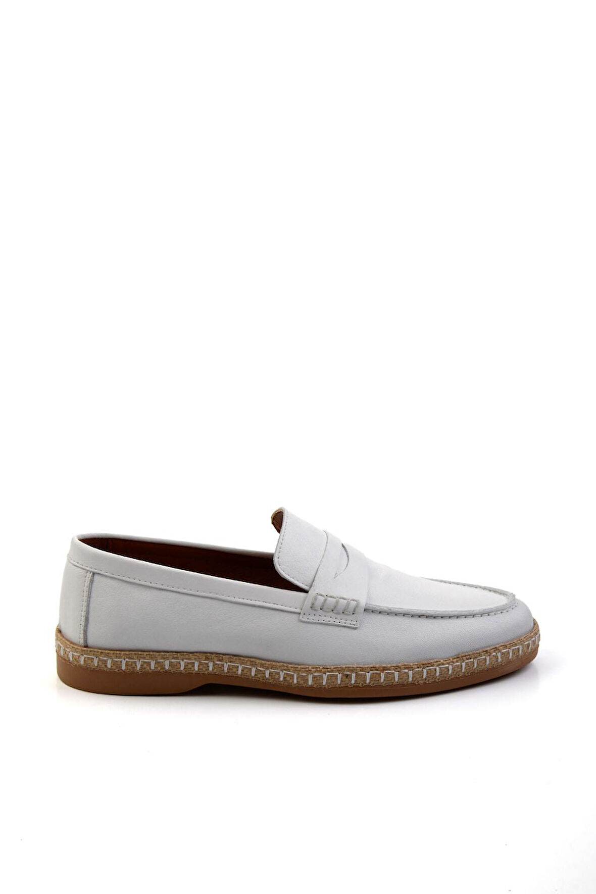 Beyaz Leather Erkek Espadril E01079709003