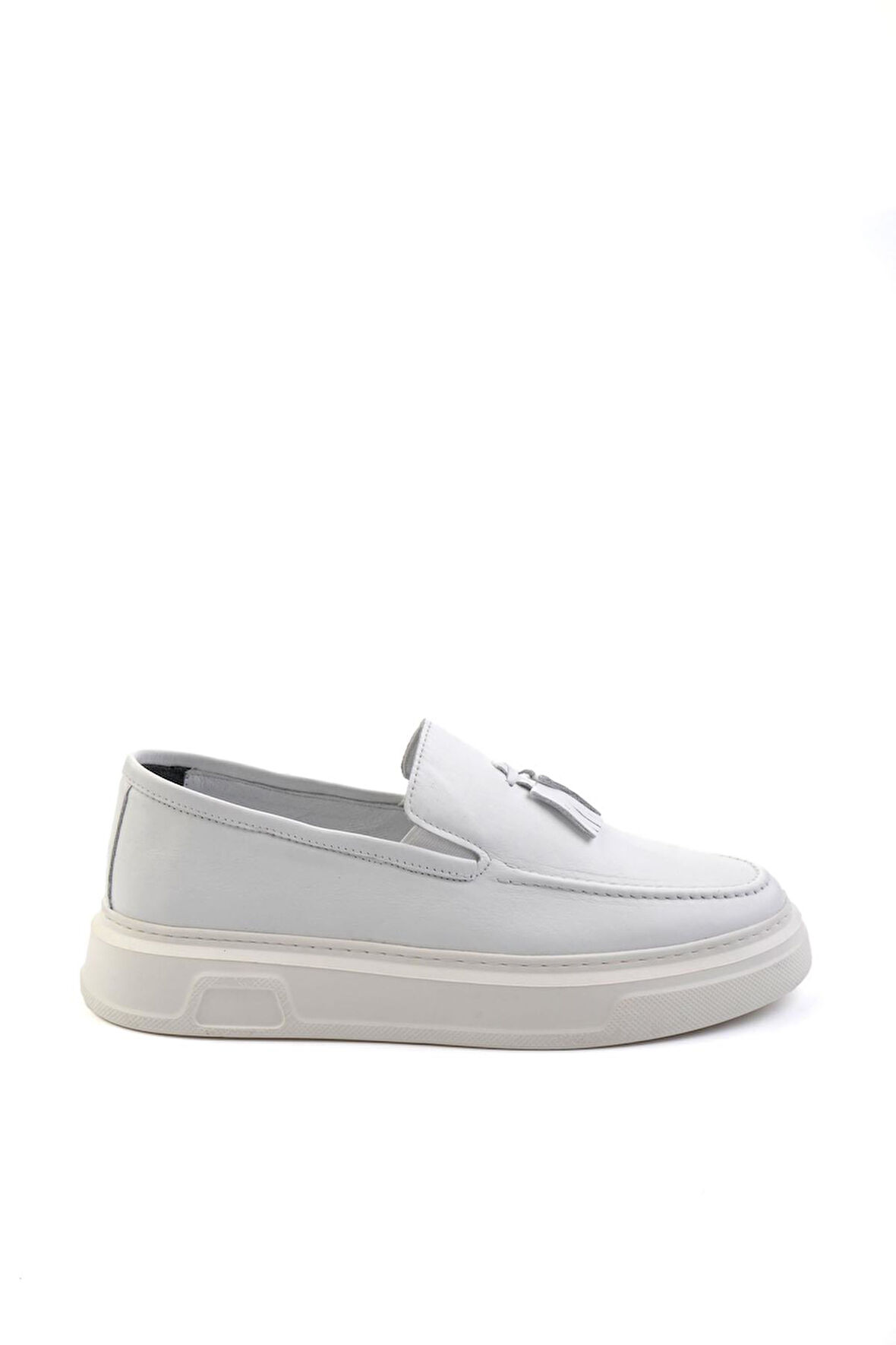 Beyaz Leather Erkek Loafer Ayakkabı E01080107603