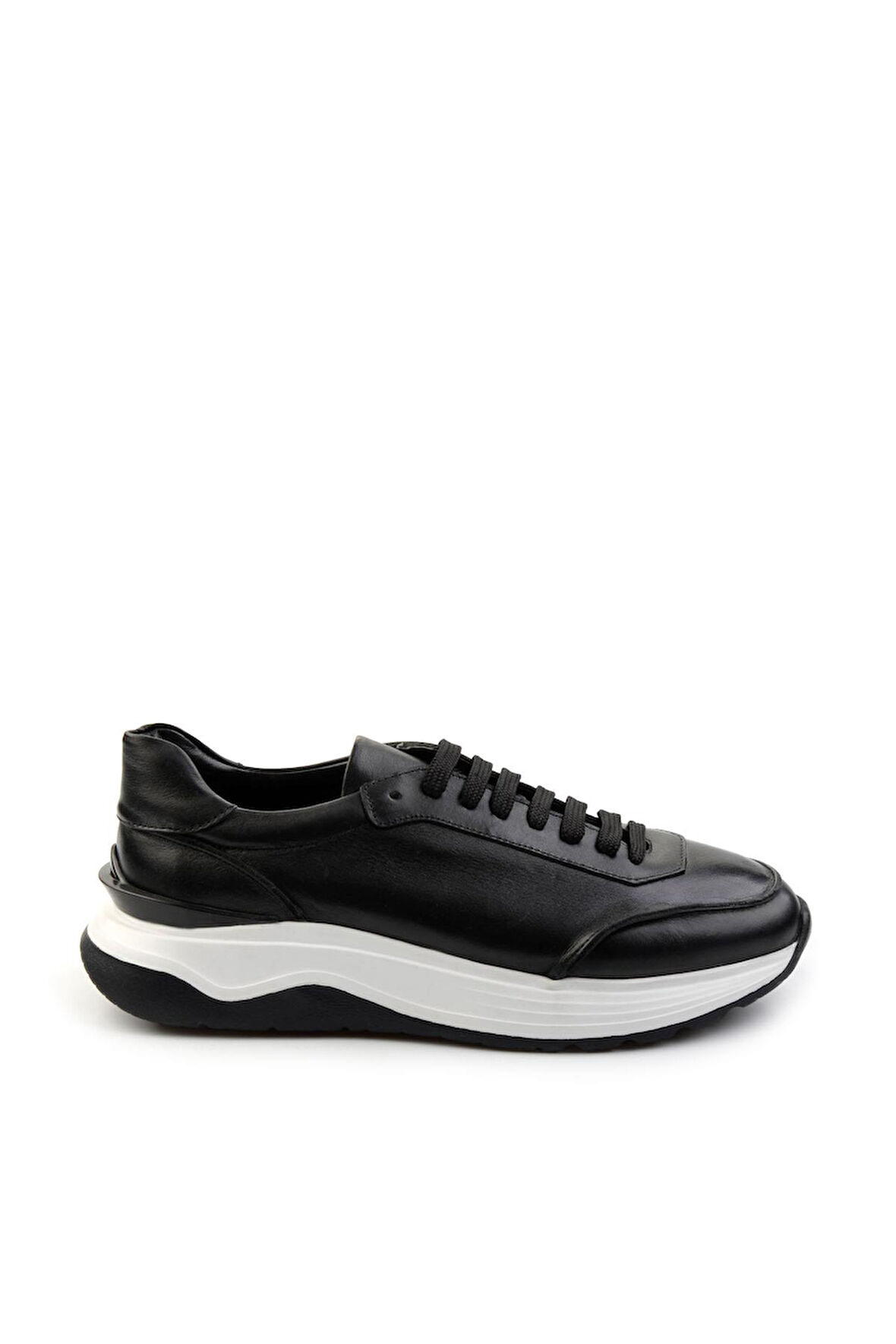 Siyah Leather Erkek Sneaker E01087115603