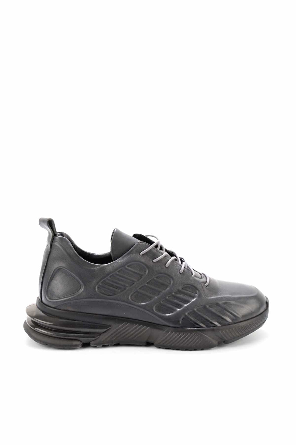 Gri Hakiki Deri Erkek Sneaker E01200200303