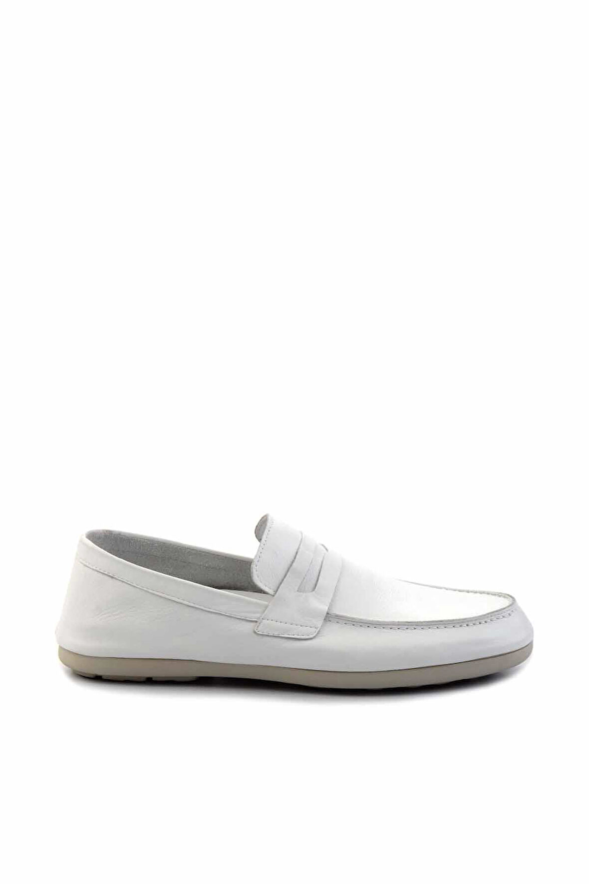 Beyaz Leather Erkek Loafer Ayakkabı E01304406643