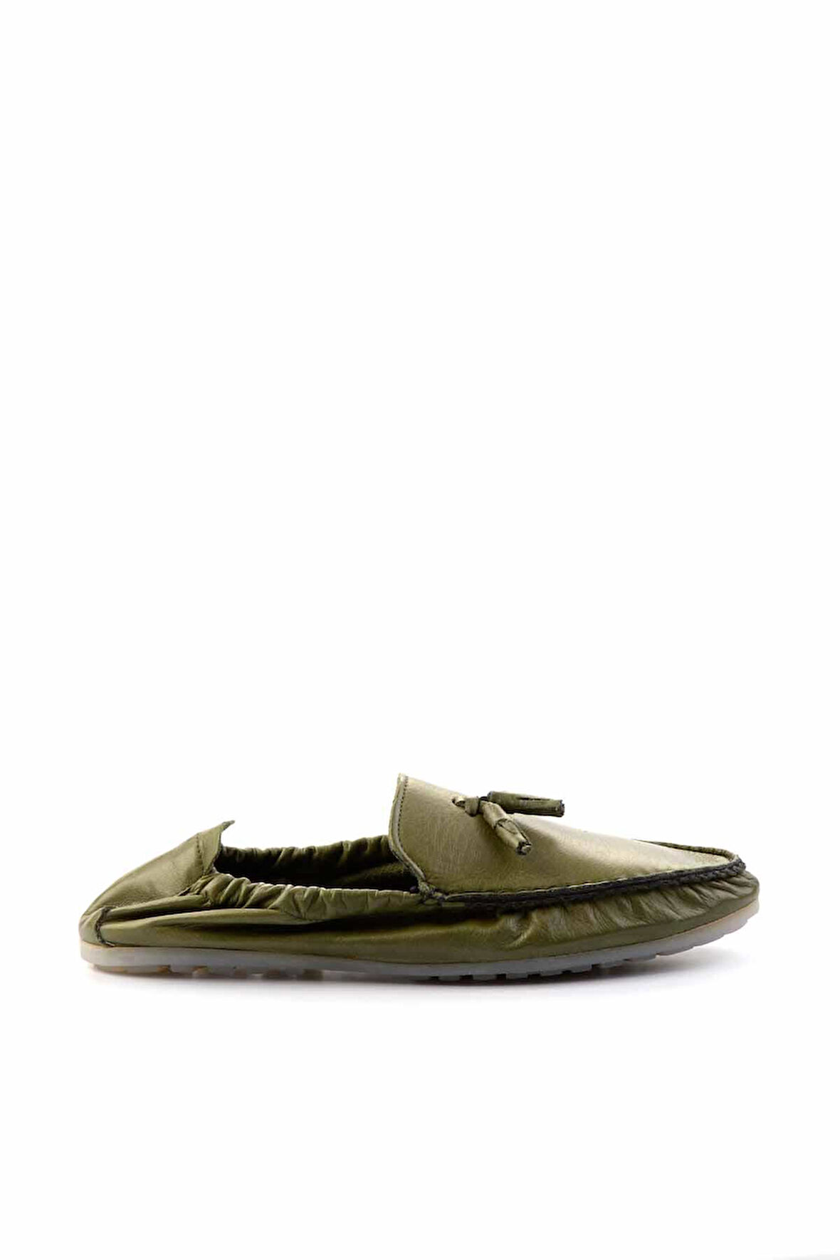 Haki Hakiki Deri Erkek Loafer Ayakkabı E01323110003