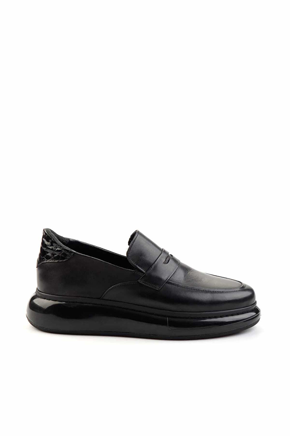 Siyah Leather Erkek Loafer Ayakkabı E01323067043