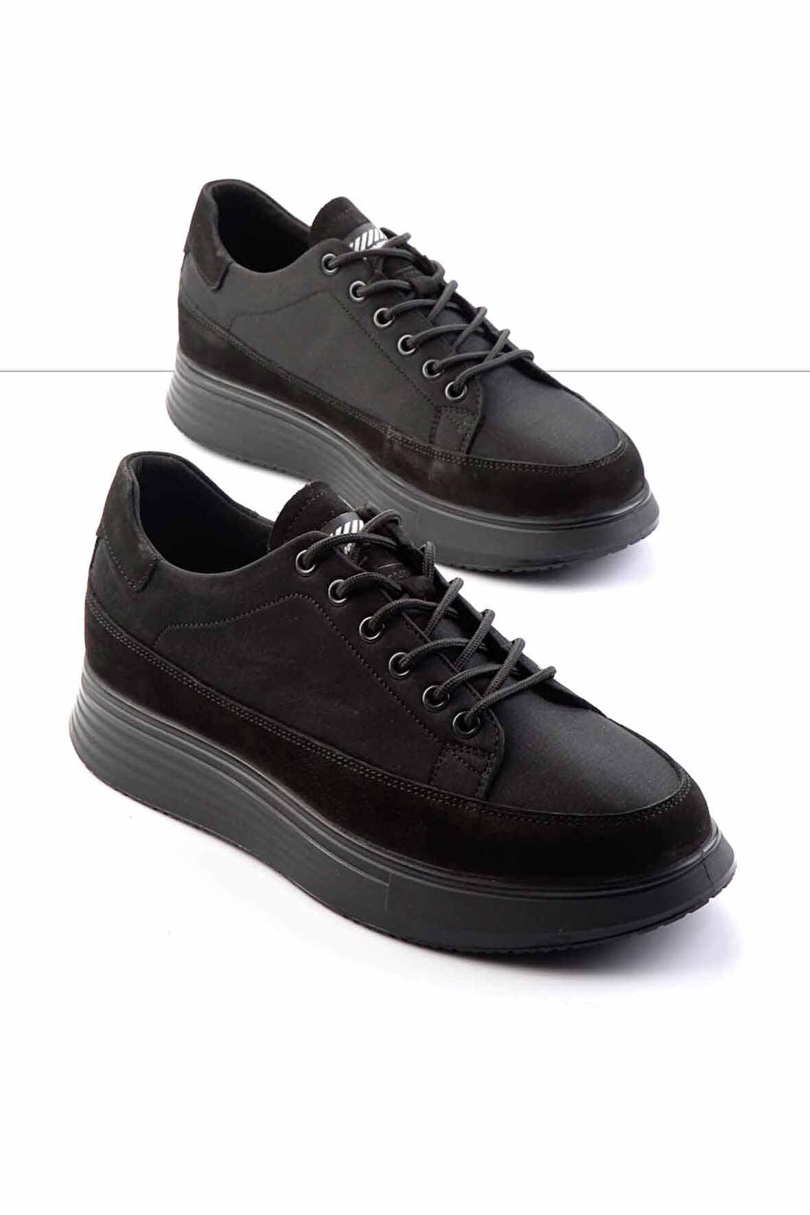 Siyah Siyah Hakiki Deri Erkek Sneaker E01398202602