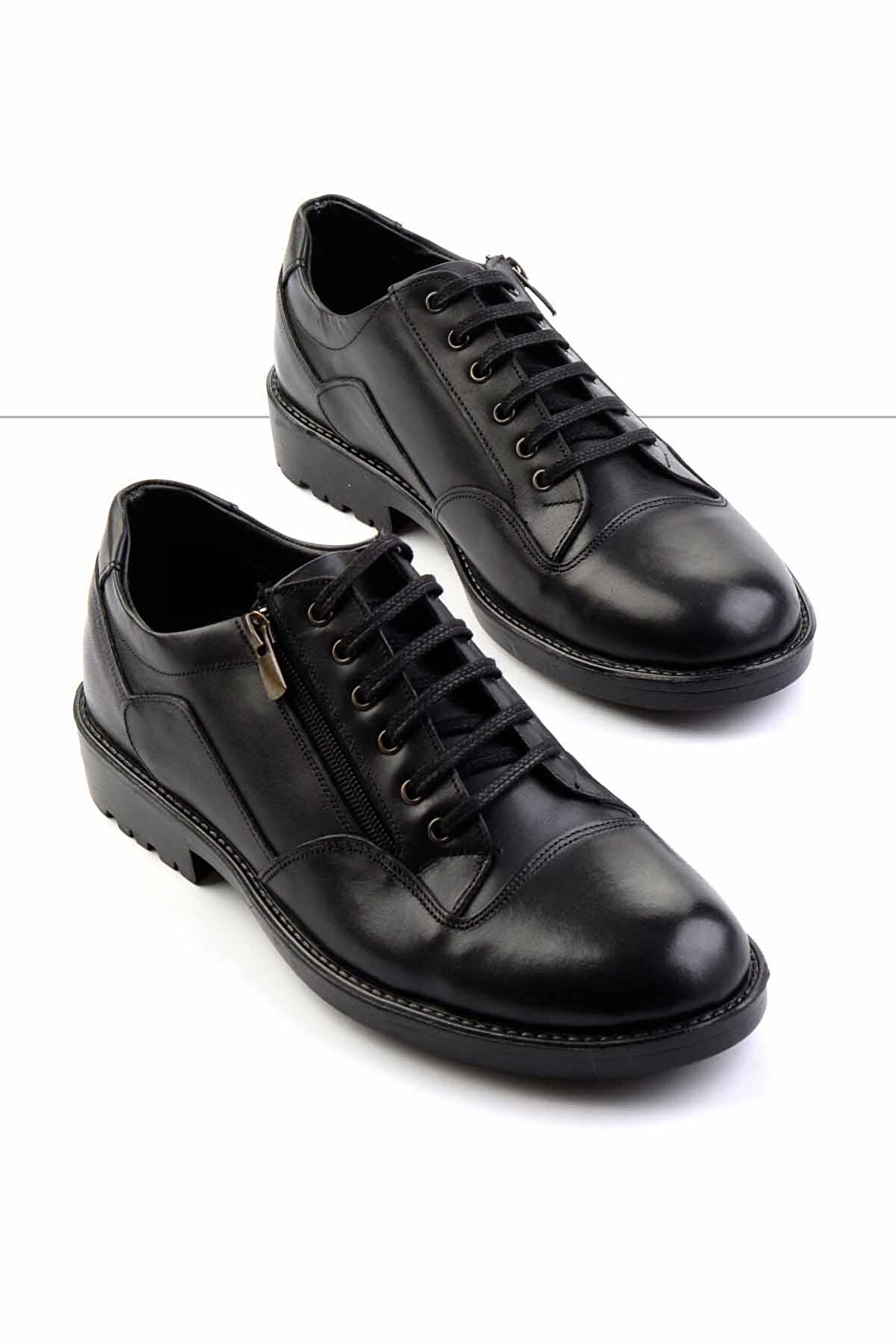 Siyah Hakiki Deri Erkek Casual Ayakkabı E01440037103