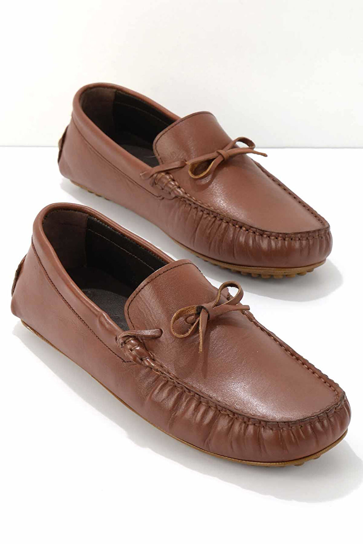 Taba Hakiki Deri Erkek Loafer Ayakkabı E01549496203
