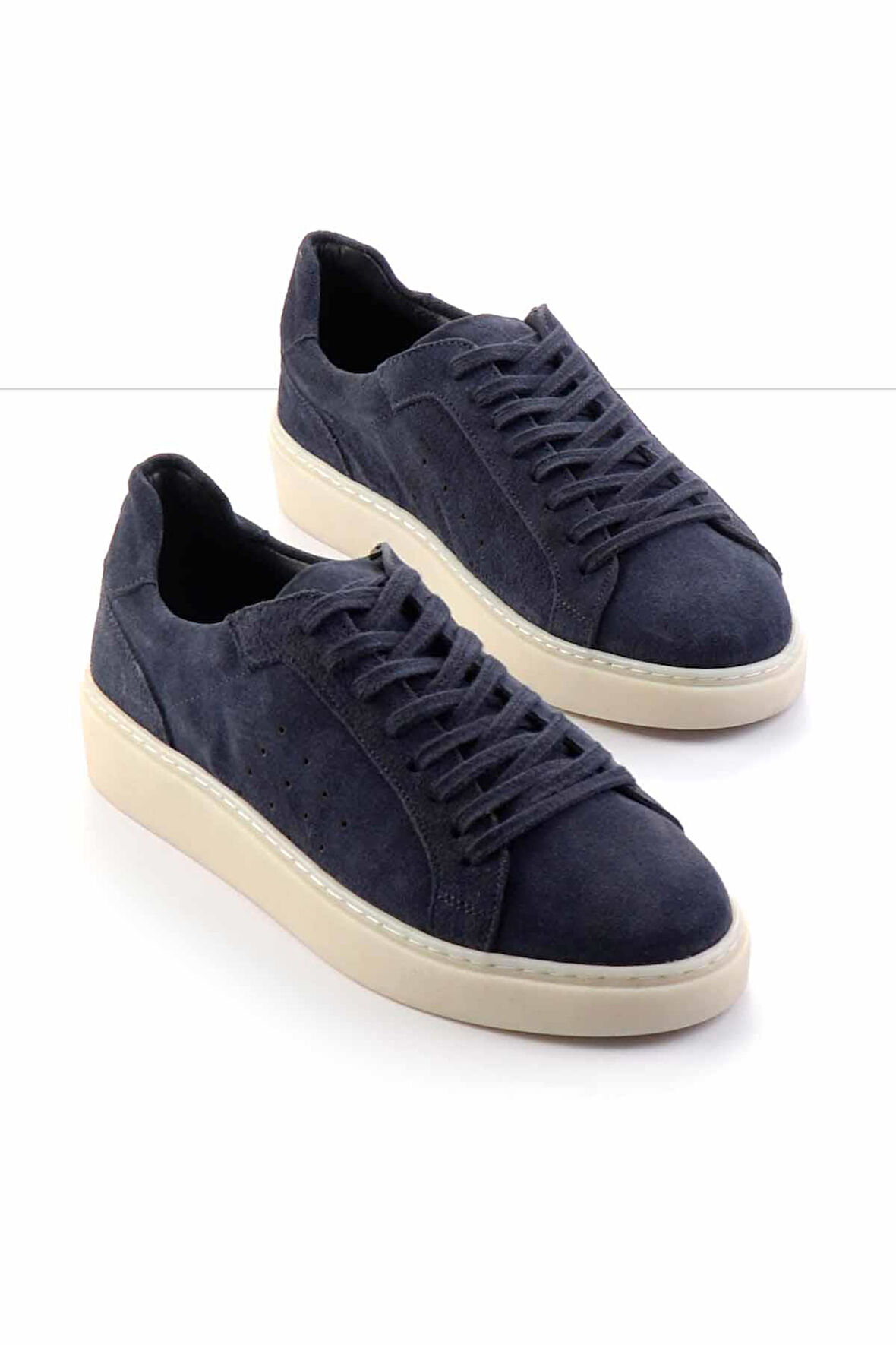 Lacivert Süet Hakiki Deri Erkek Casual Ayakkabı E01549470002