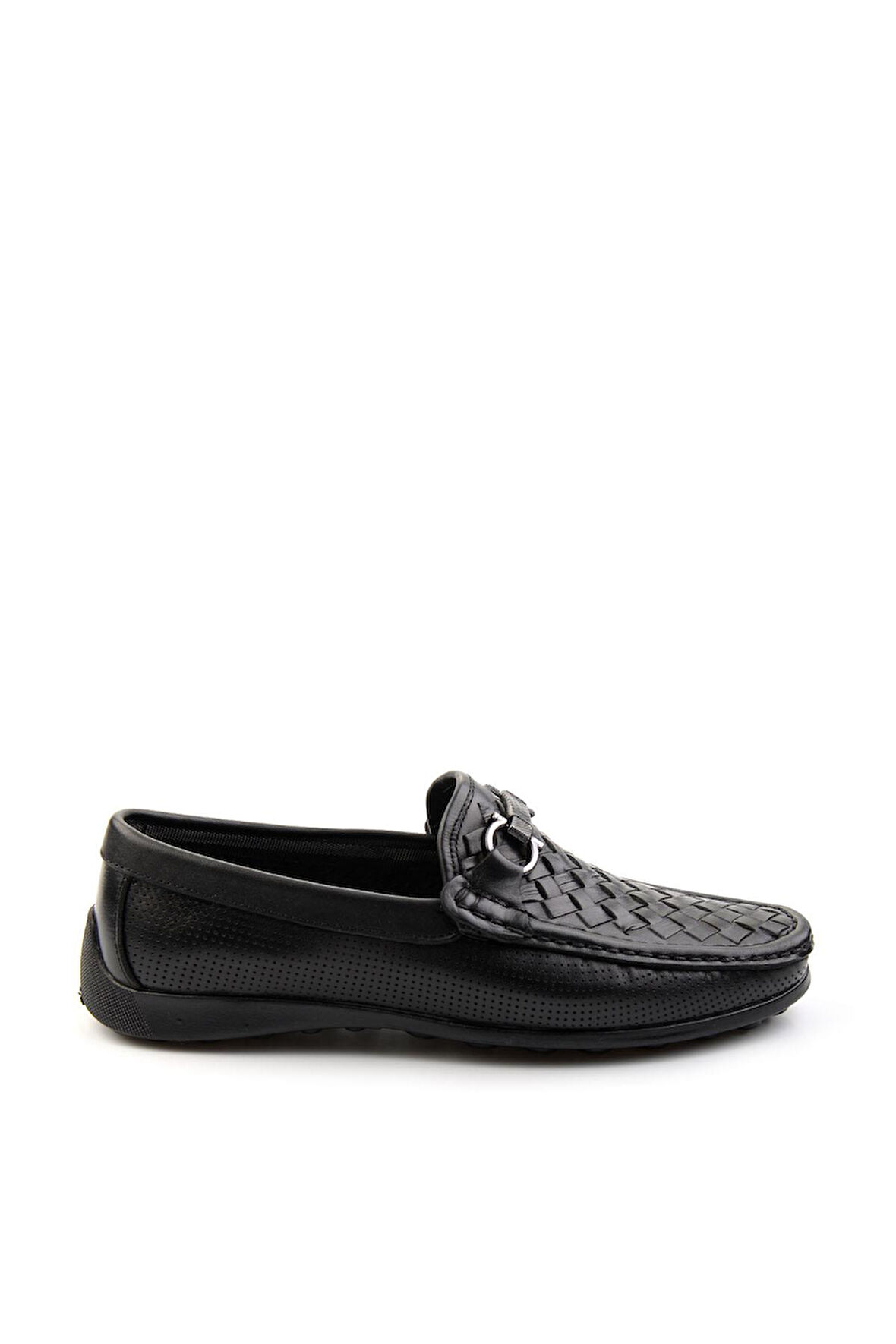 Siyah Leather Erkek Loafer Ayakkabı E01557255316