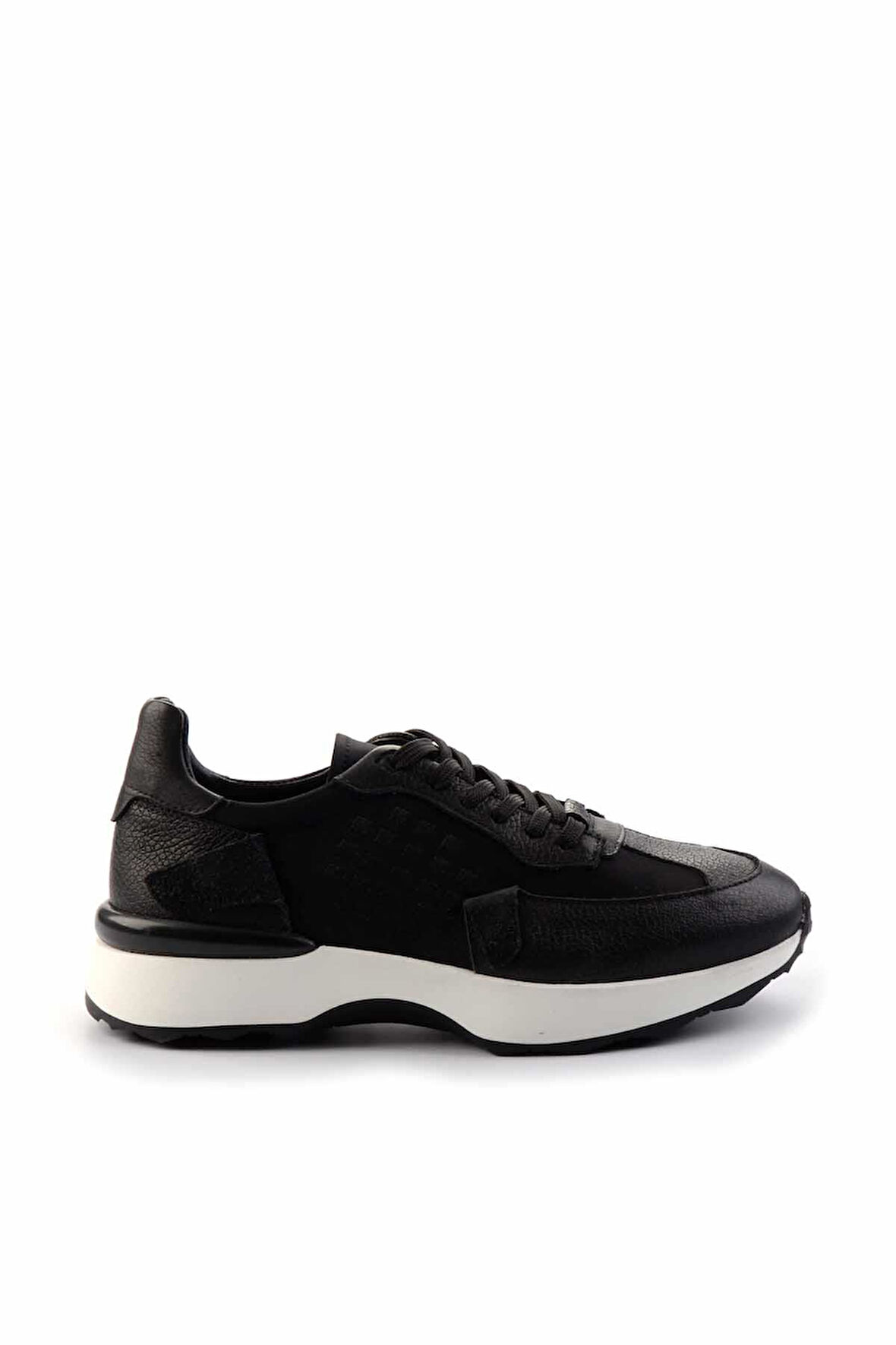 Siyah Hakiki Deri Erkek Sneaker E01585720403